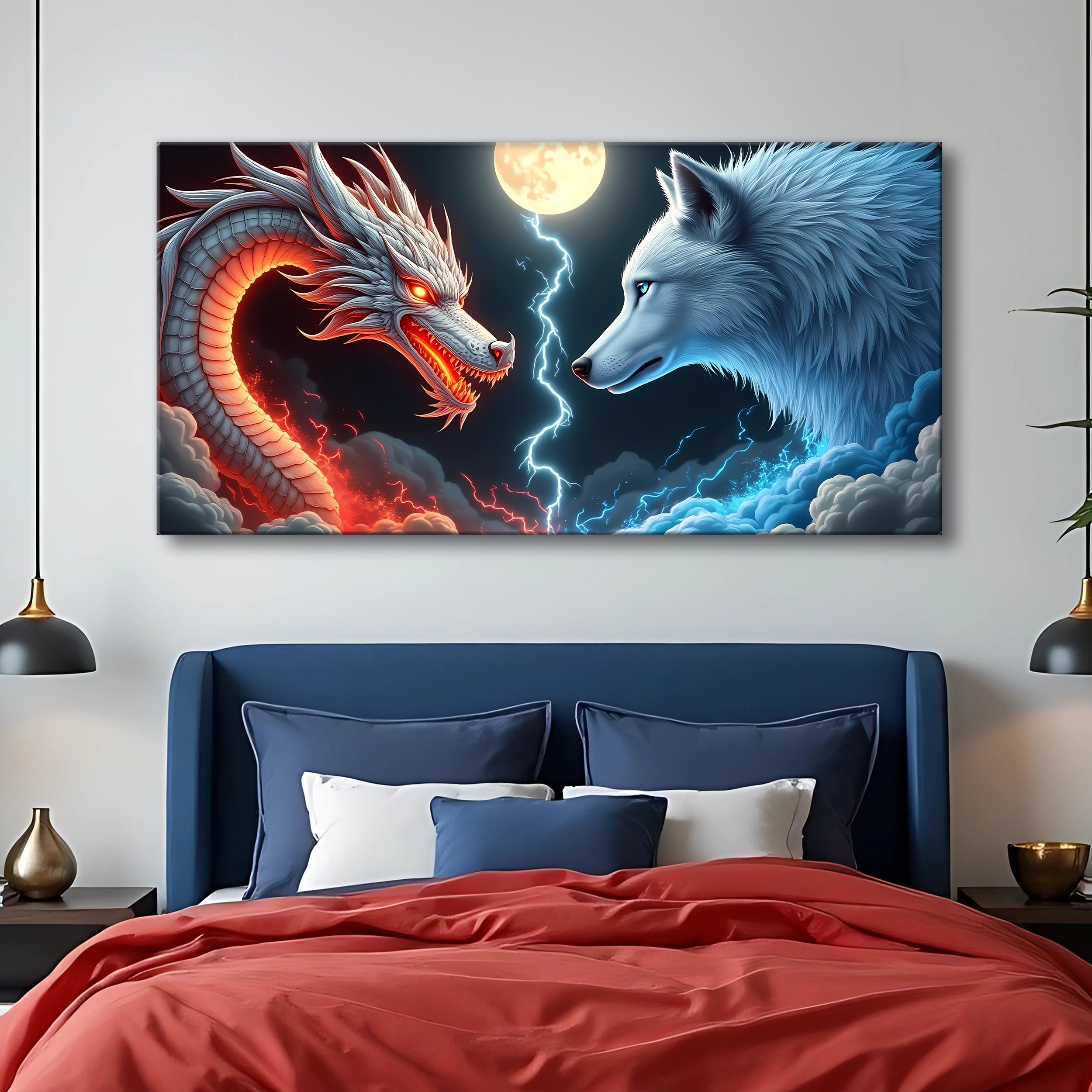 3D Dragon and Wolf Wall Art III on sale at MyriadMart