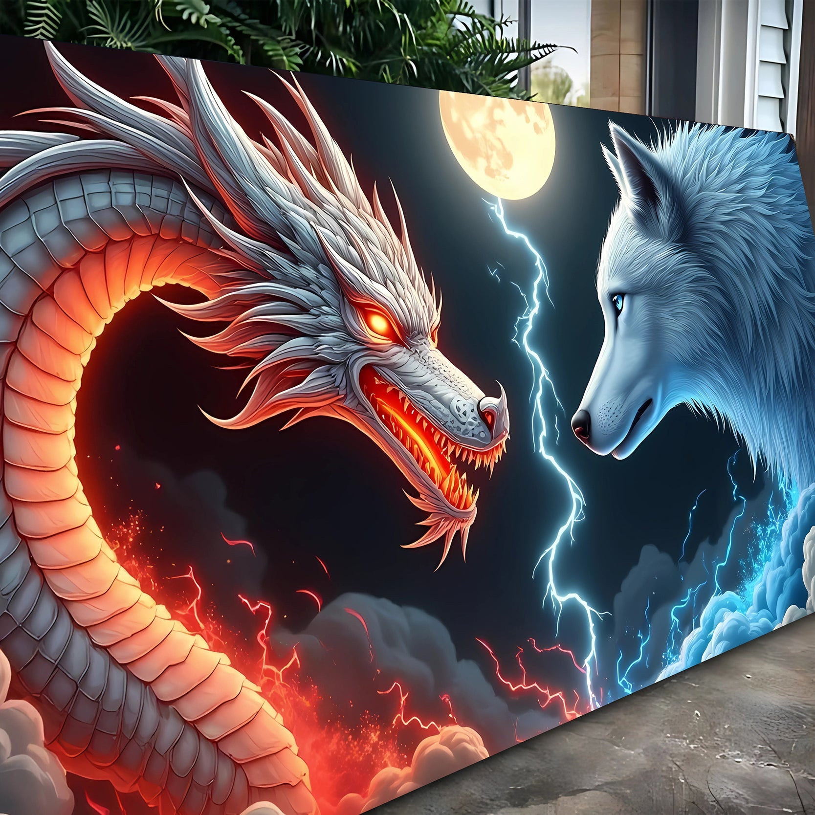 3D Dragon and Wolf Wall Art III on sale at MyriadMart