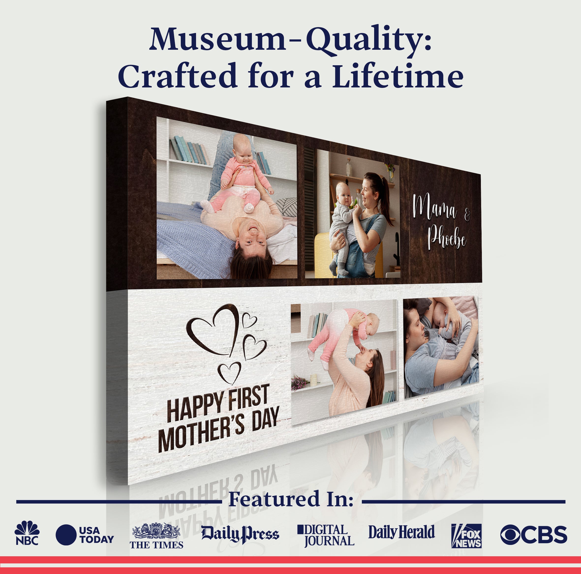 Happy First Mother's Day Sign on sale at MyriadMart