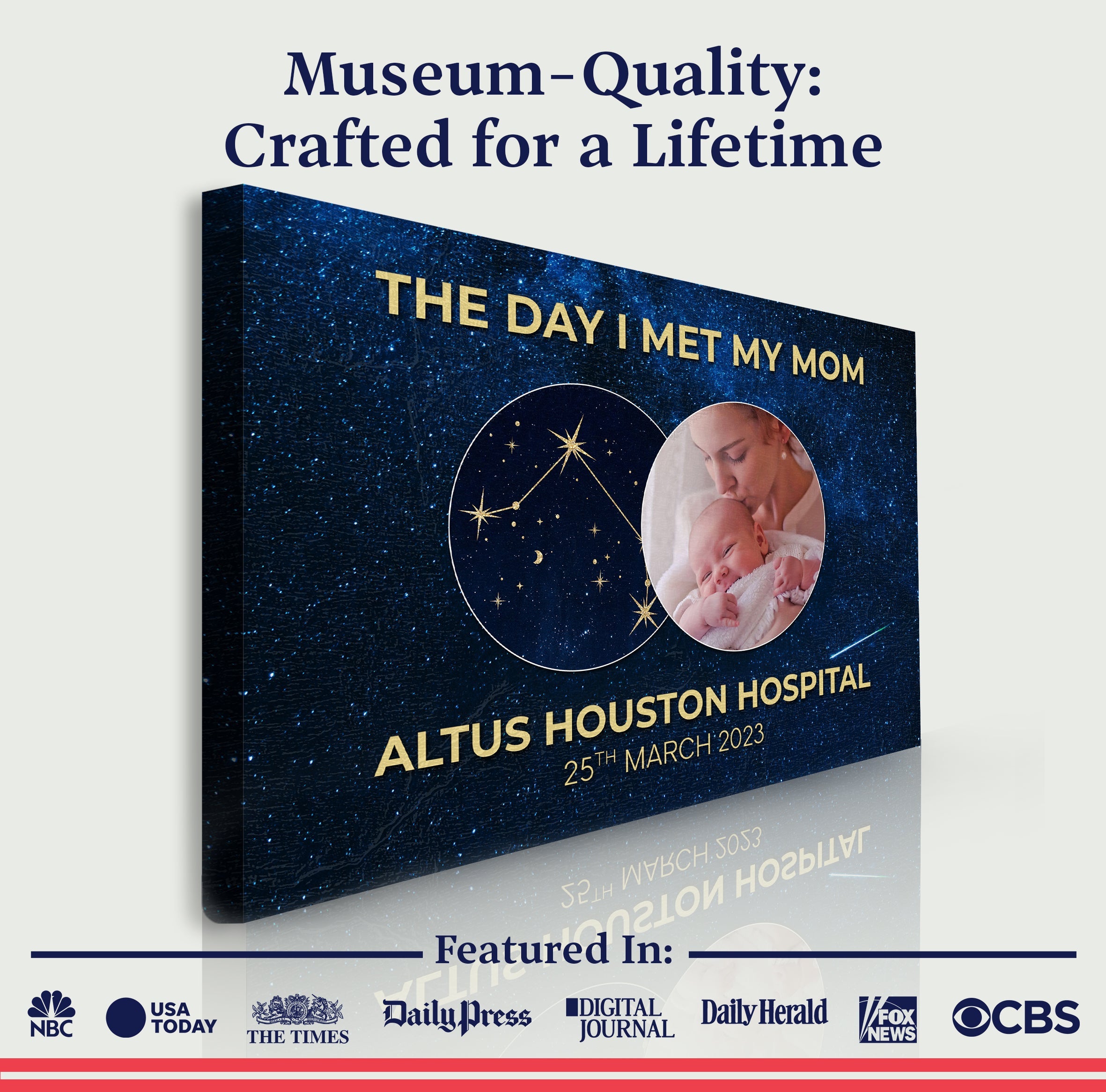 Mother's Day Sign The Day I Met My Mom on sale at MyriadMart