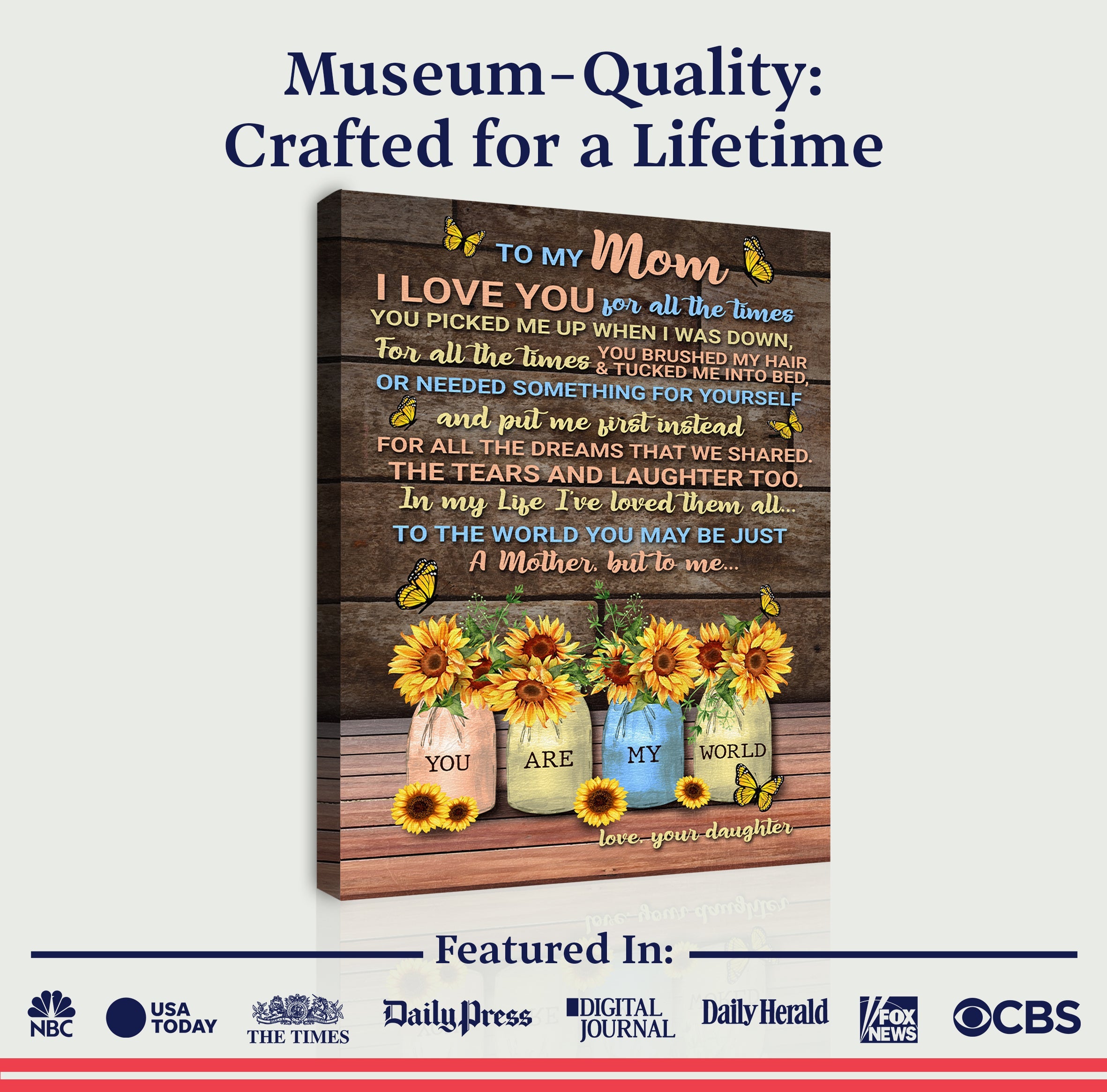 Mother's Day Sign To Me You Are My World on sale at MyriadMart