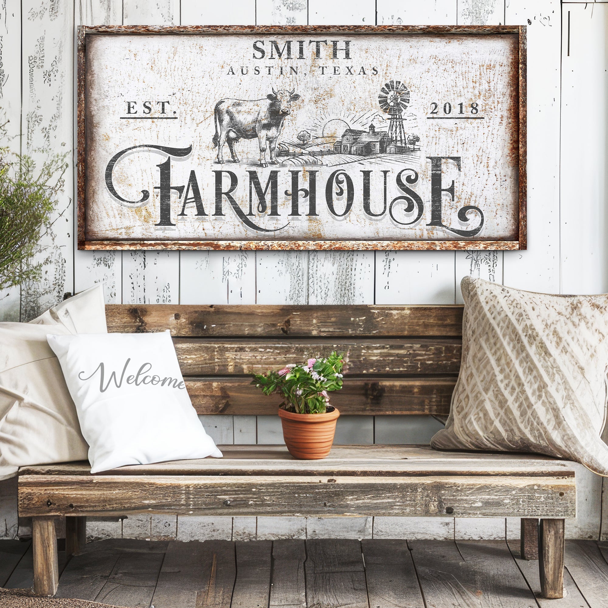 Rustic Vintage Farmhouse Sign II on sale at MyriadMart