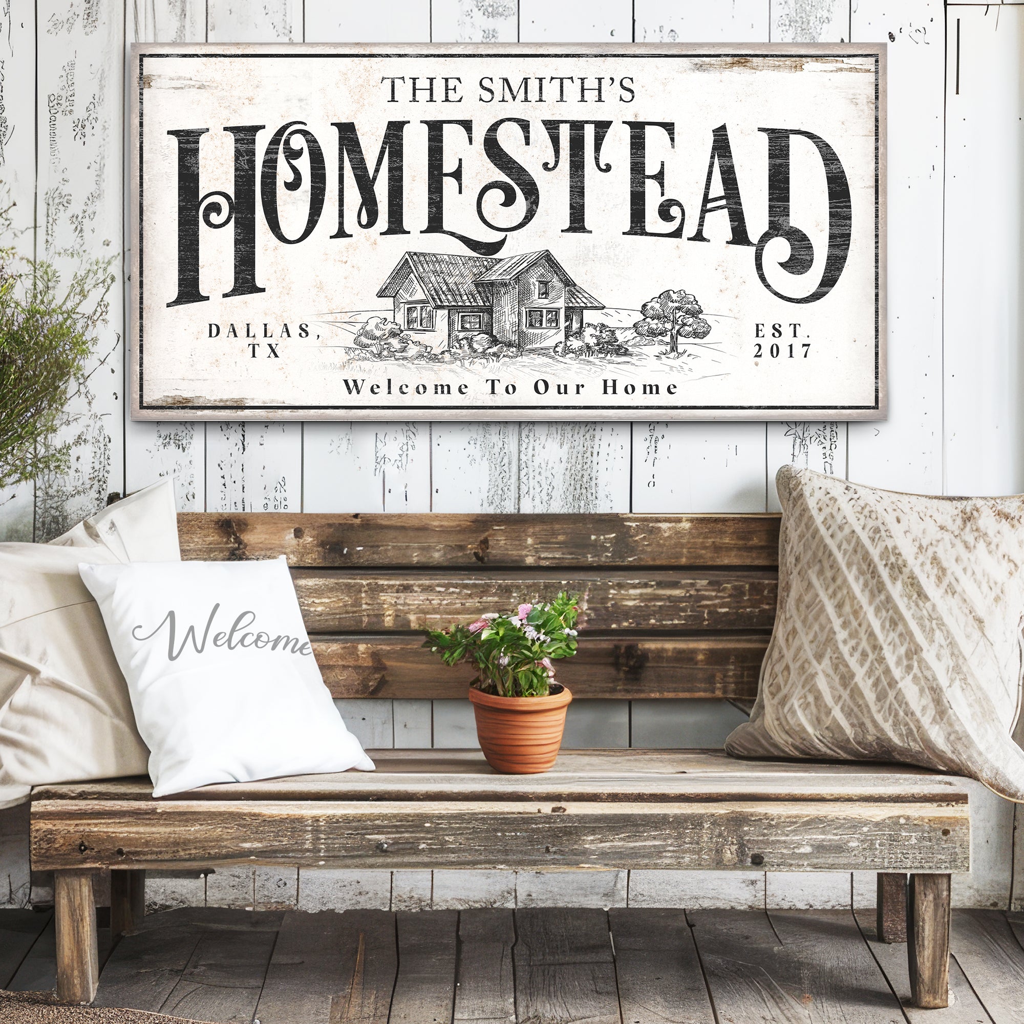 Vintage Homestead Sign II on sale at MyriadMart