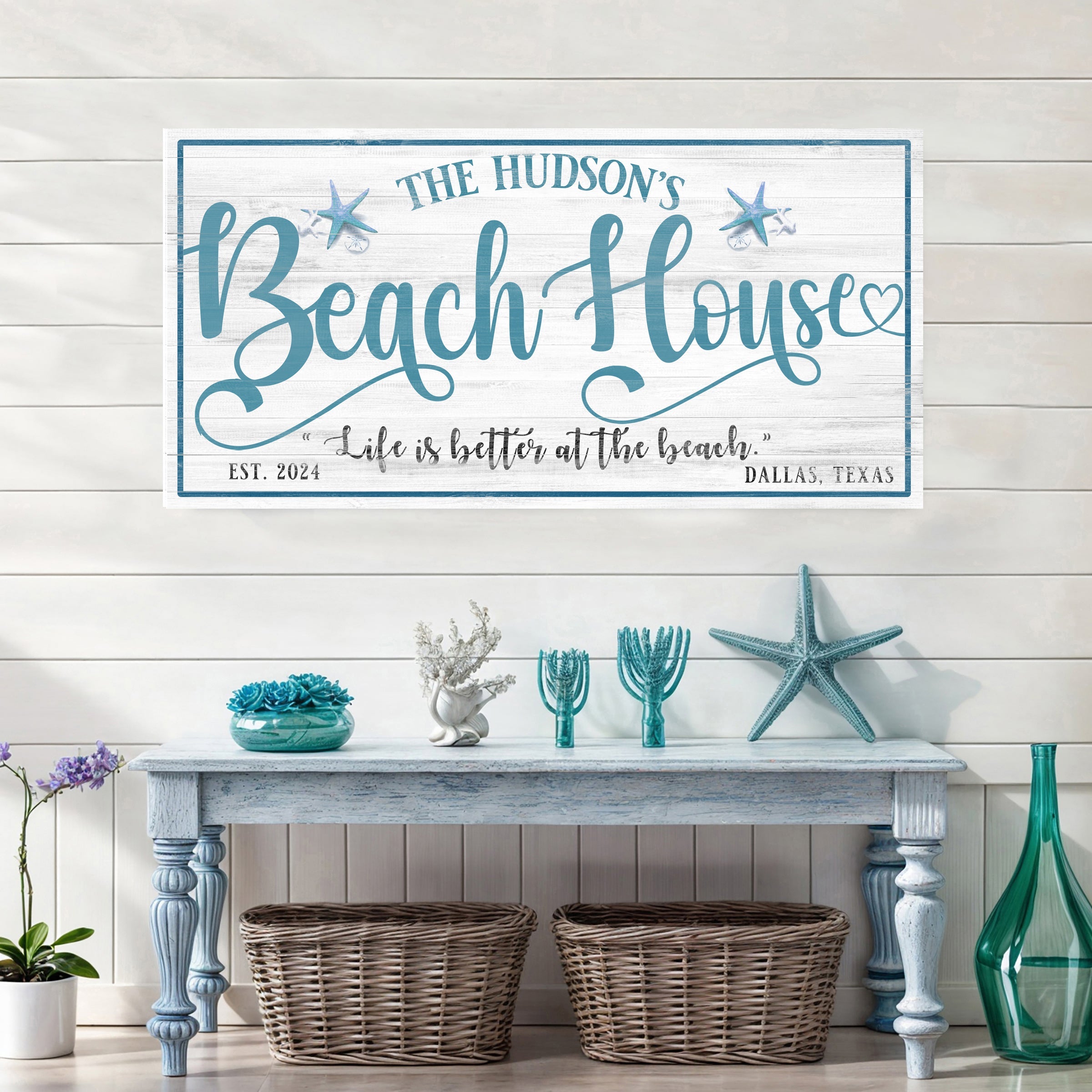 Personalized Beach House Sign II on sale at MyriadMart