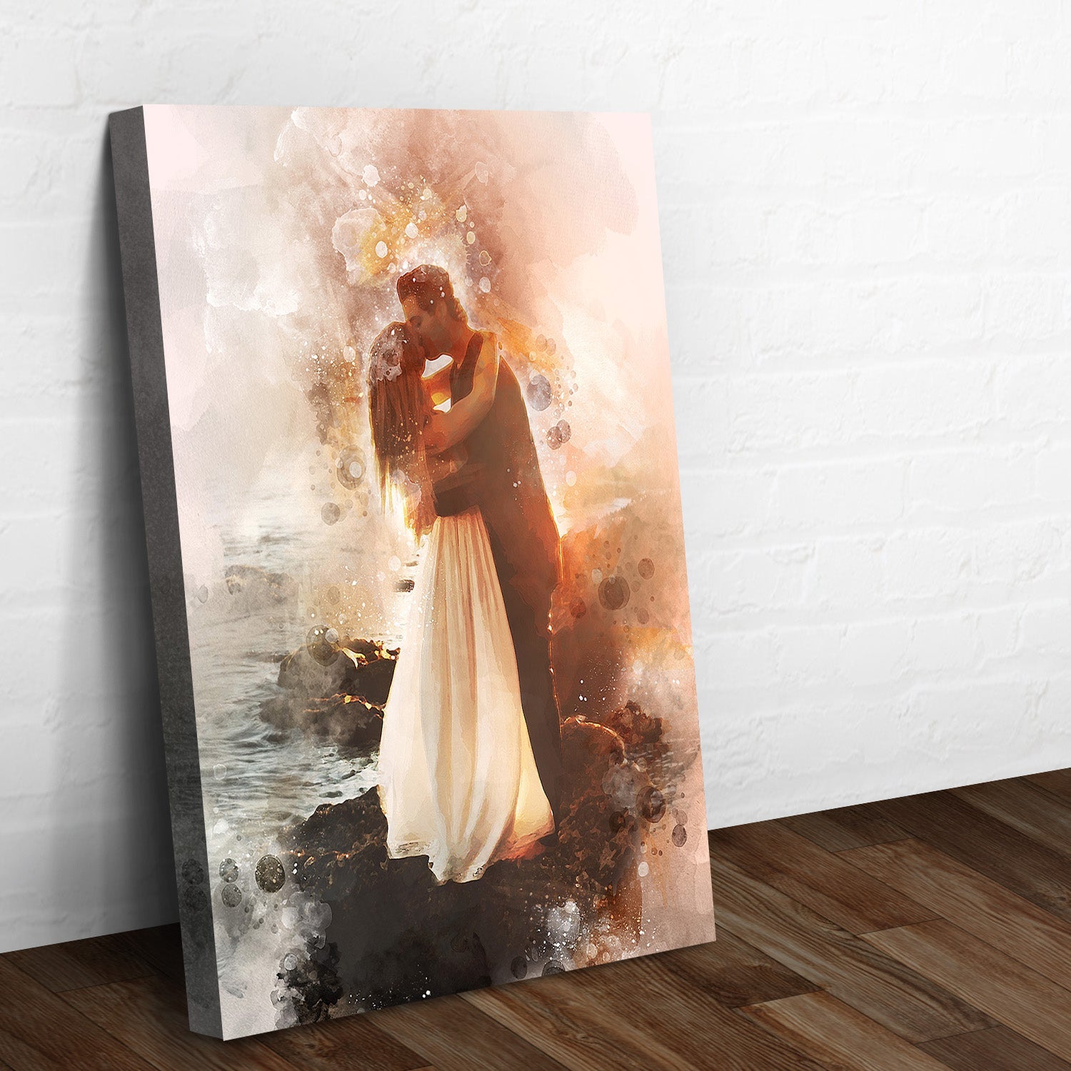 Couple Watercolor Portrait Sign on sale at MyriadMart