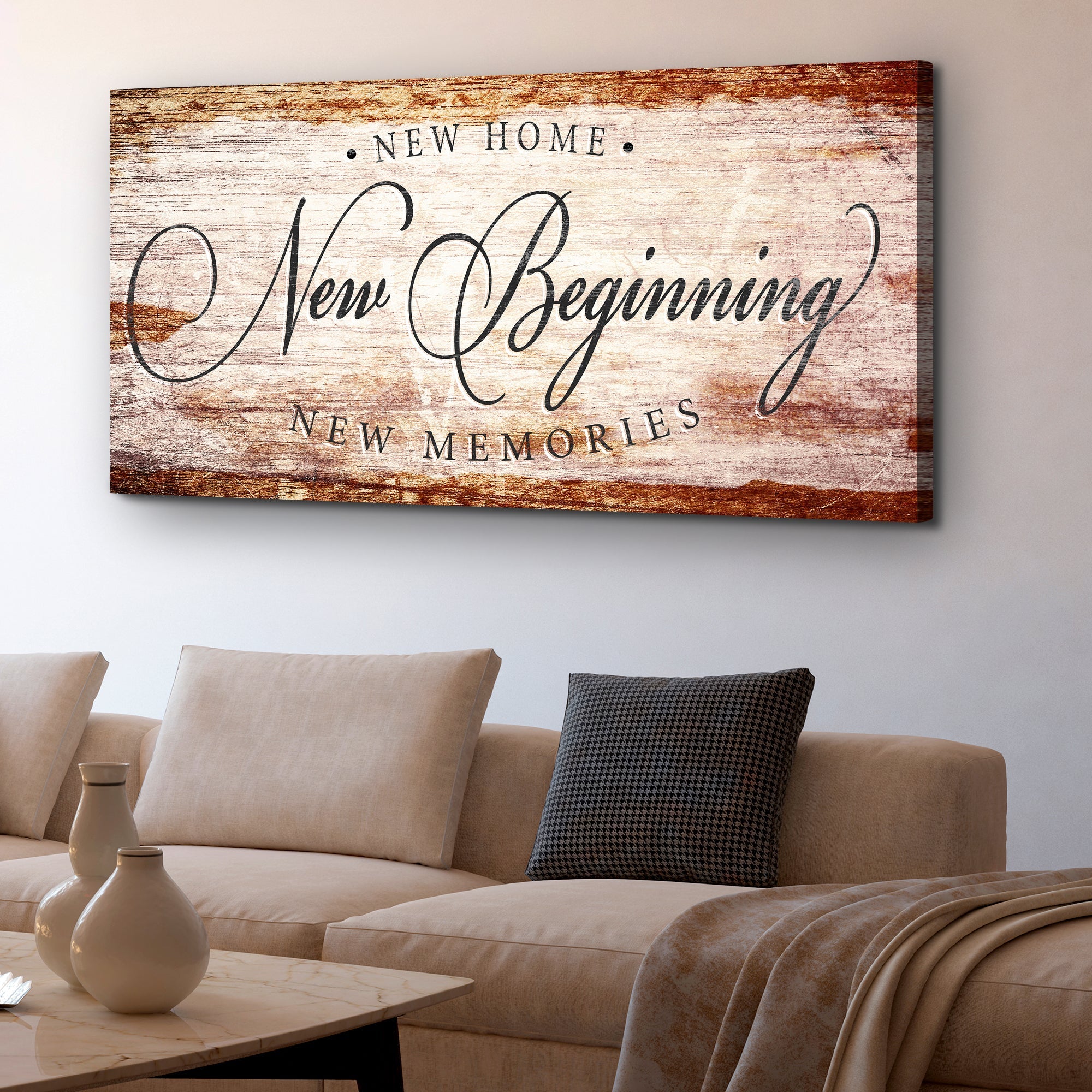 New Home New Beginning New Memories Sign IV on sale at MyriadMart
