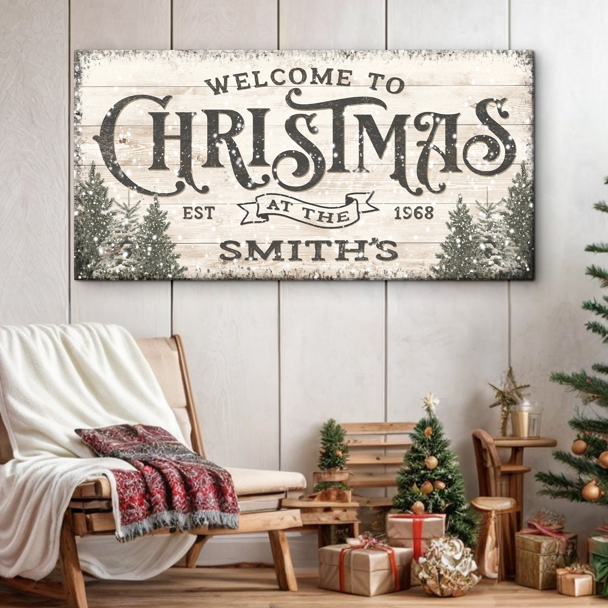Family Welcome To Christmas Sign III on sale at MyriadMart