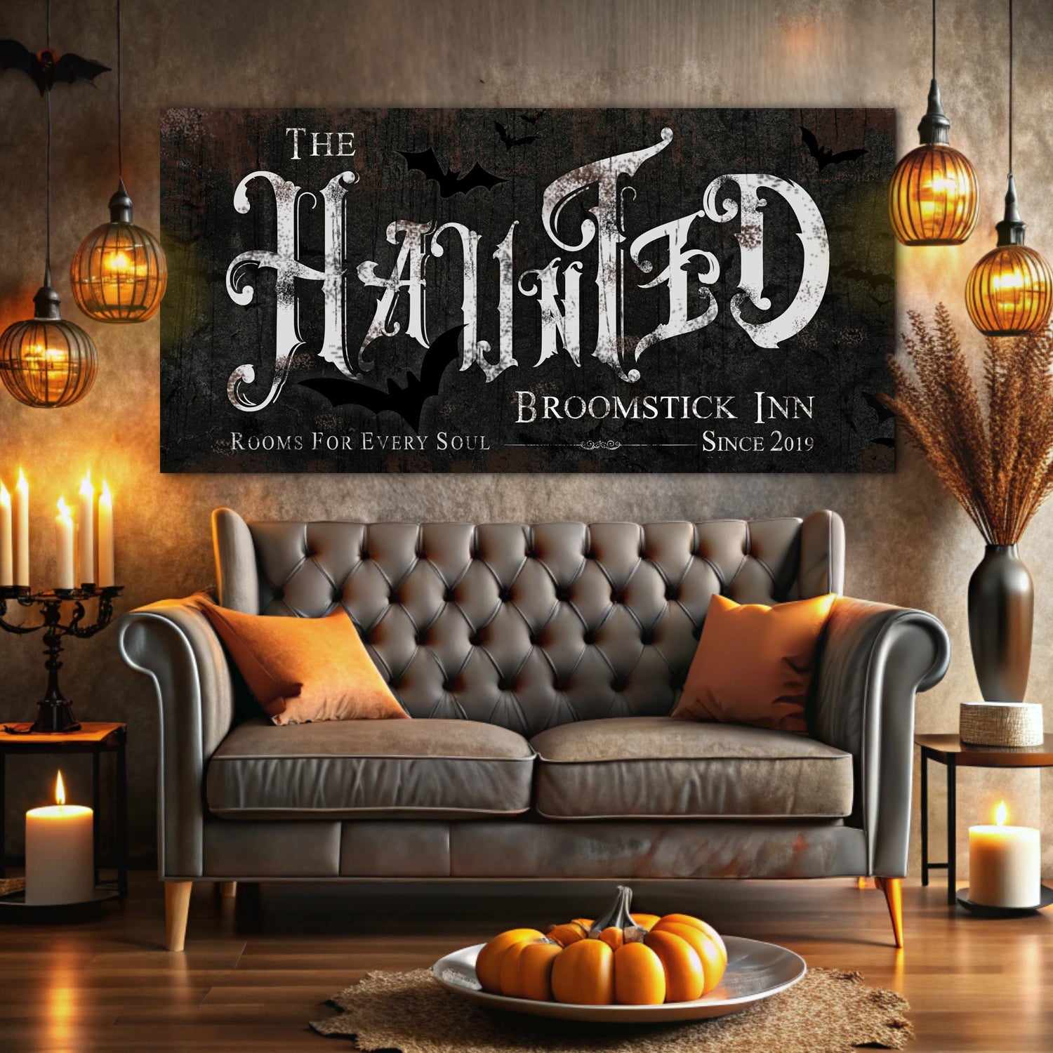 The Haunted Broomstick Inn Halloween Sign III on sale at MyriadMart