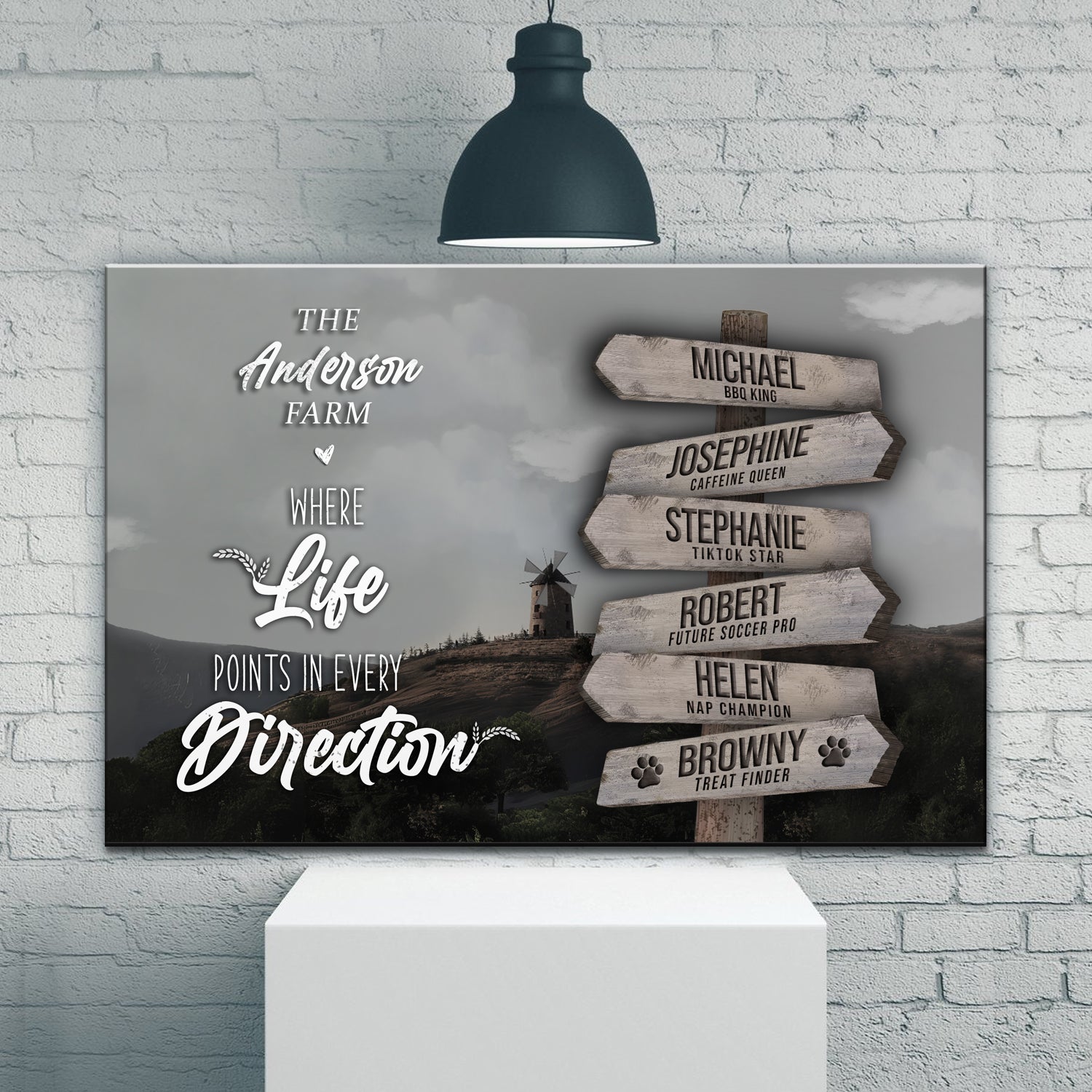 Where Life Points In Every Direction Family Farm Names Sign II on sale at MyriadMart