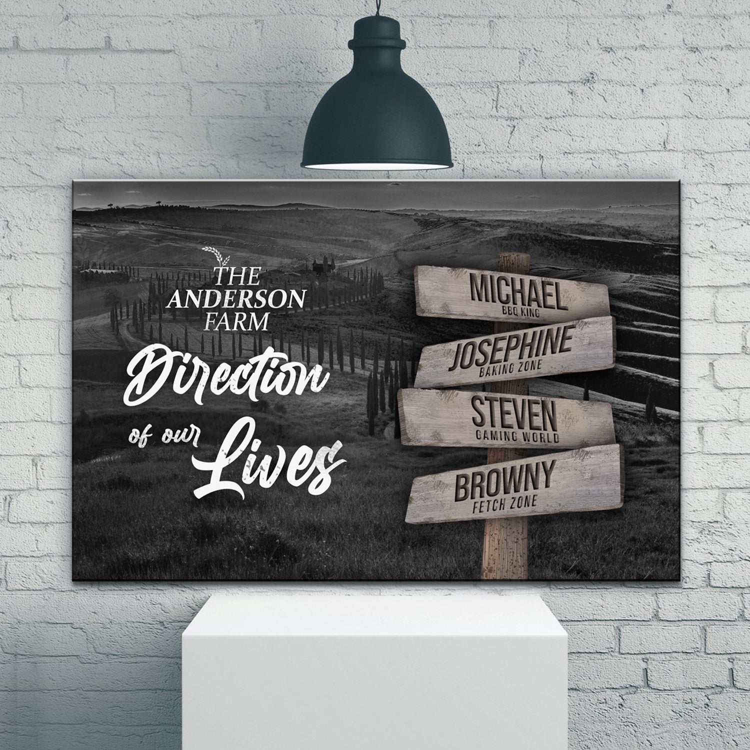 Direction Of Our Lives Family Farm Names Sign on sale at MyriadMart