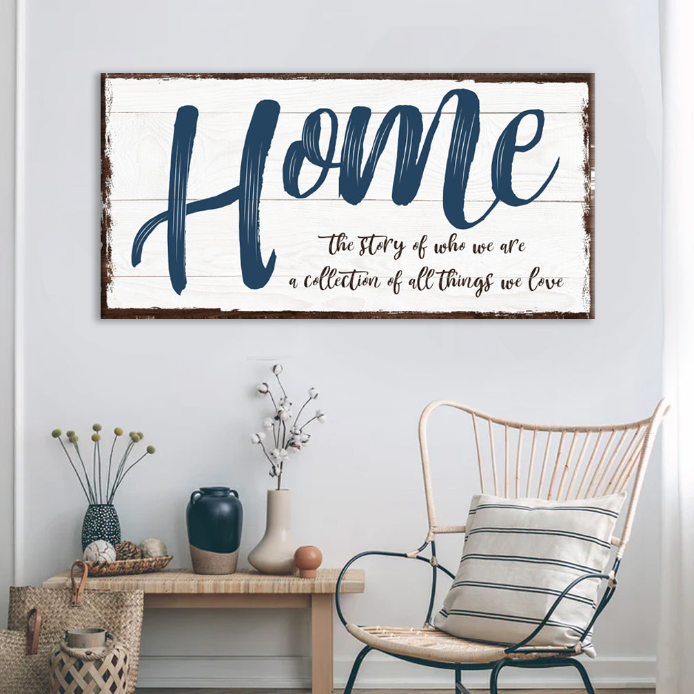 Home The Story of Who We Are Family Sign II on sale at MyriadMart
