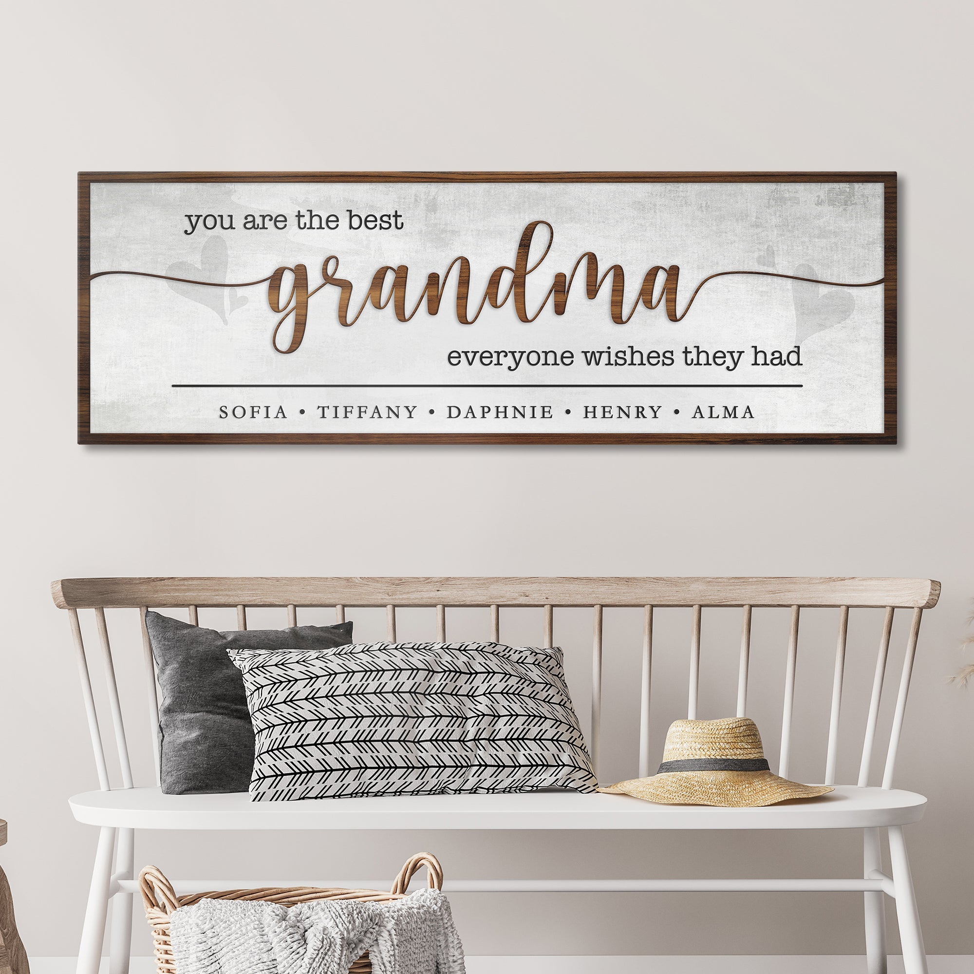 Personalized Mothers Day Gift for Grandma Sign II on sale at MyriadMart