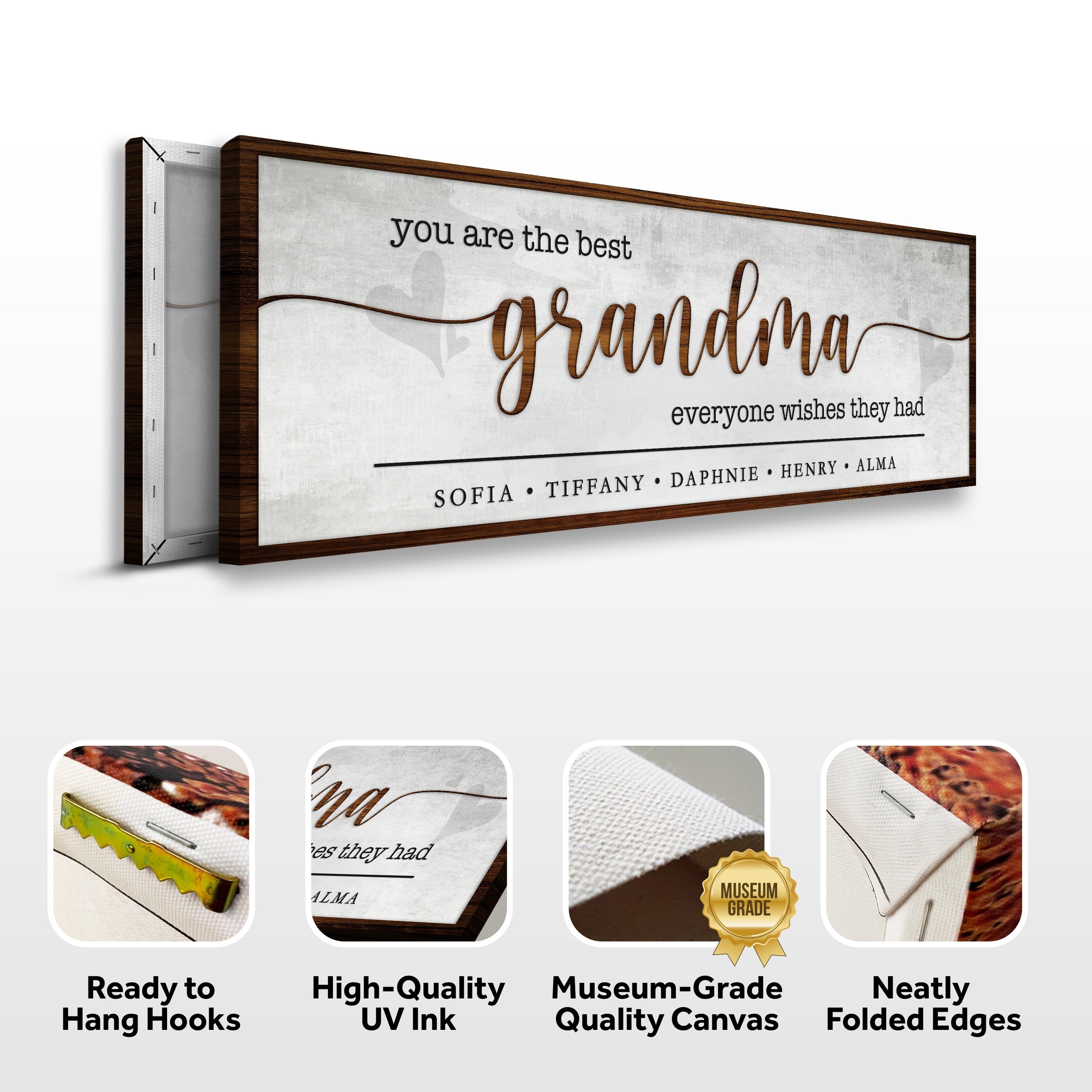 Personalized Mothers Day Gift for Grandma Sign II on sale at MyriadMart