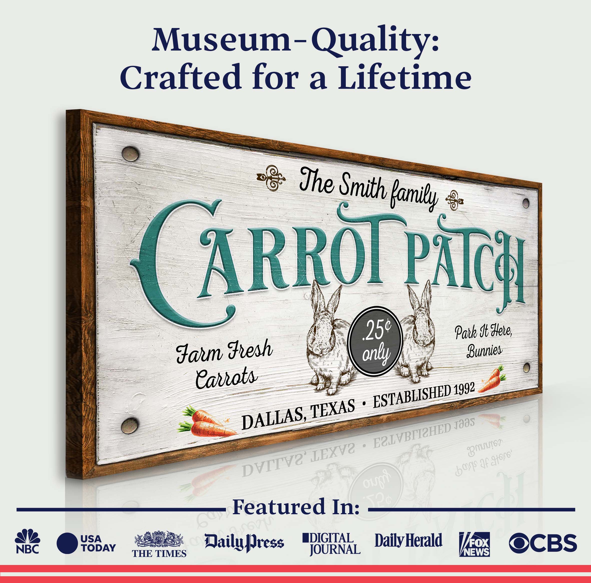 Farm Fresh Carrot Patch Sign II on sale at MyriadMart