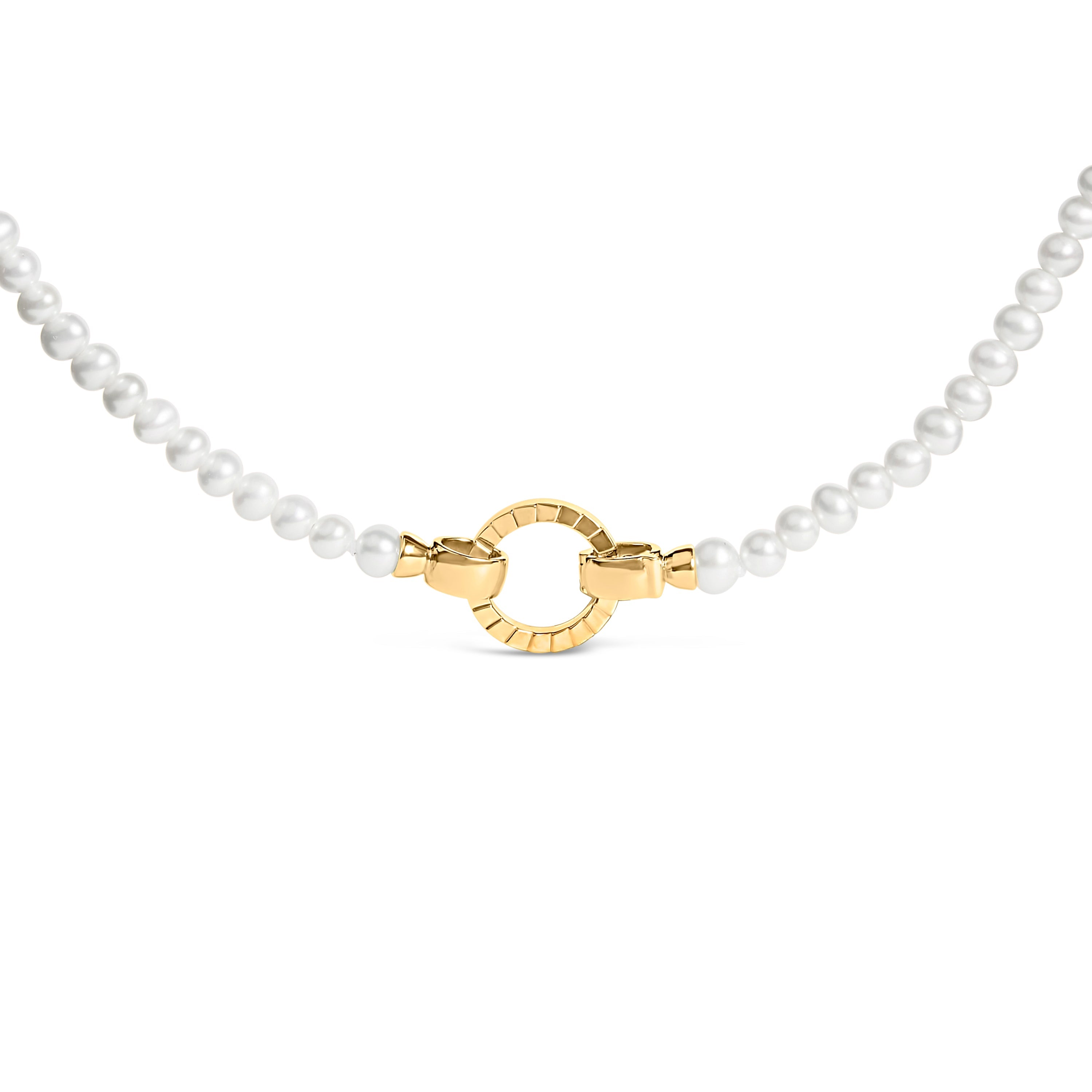 18K Yellow Gold Vermeil Pearl Strand Infinity Necklace
