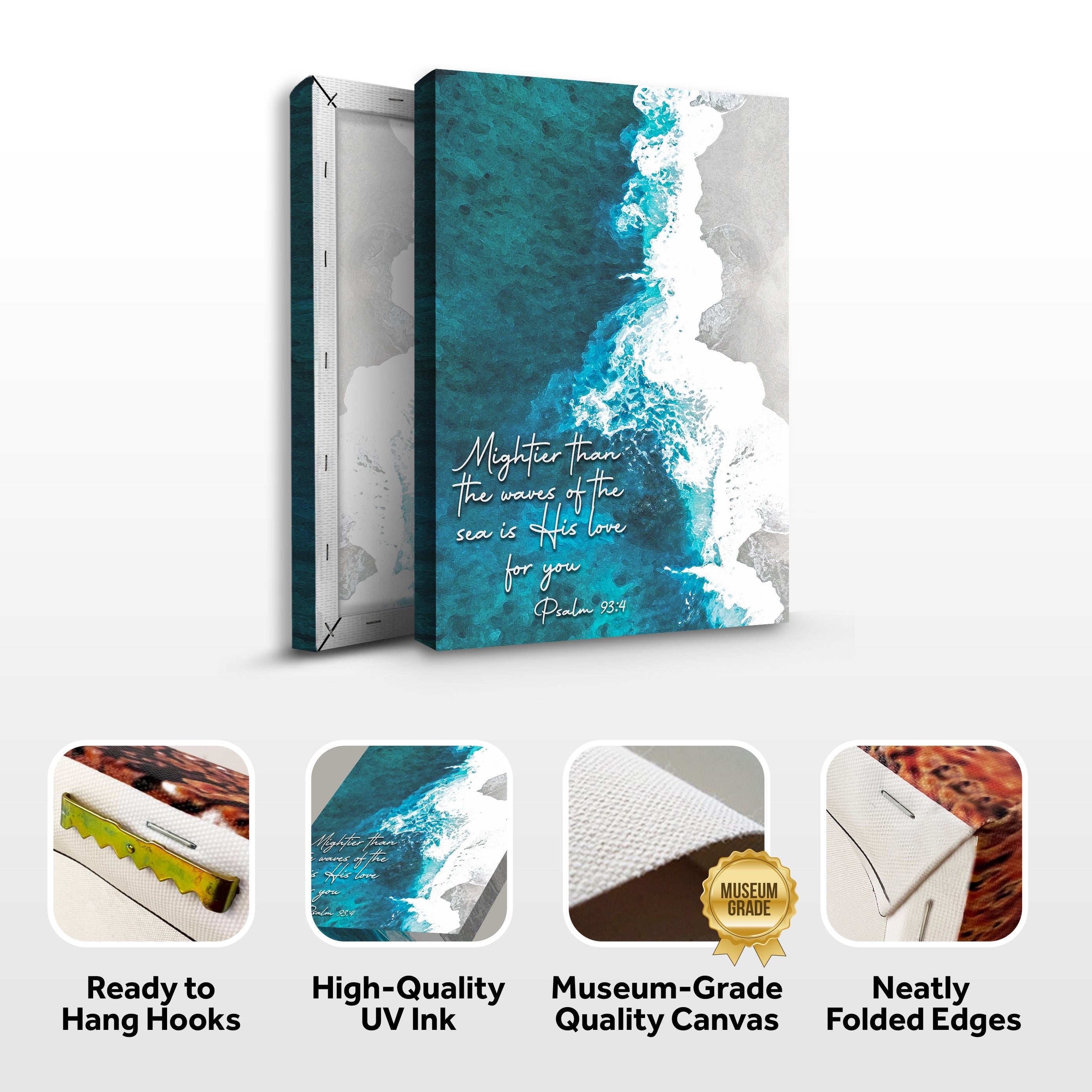 Psalm 93:4 - Mightier Than The Waves Sign on sale at MyriadMart