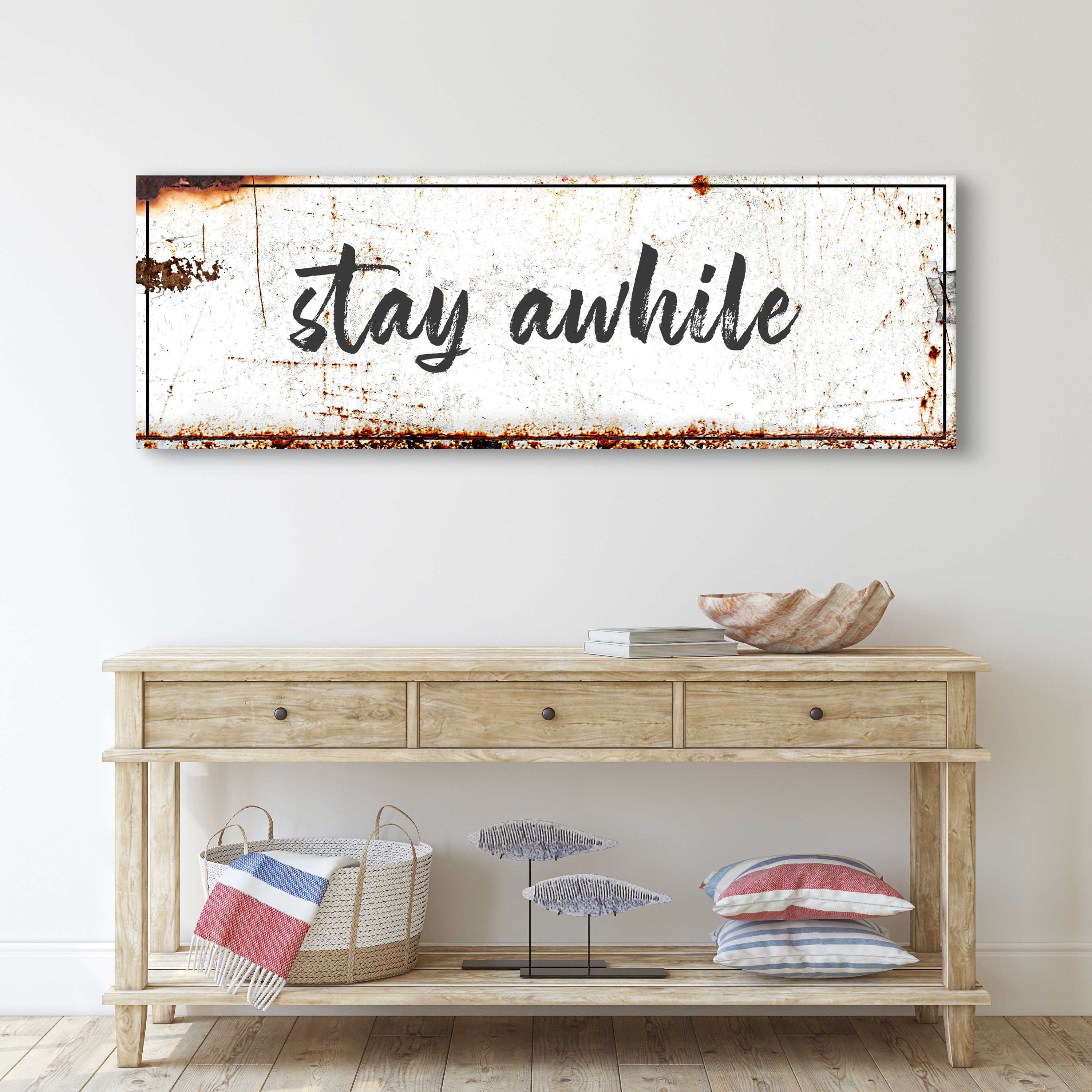 Stay Awhile Sign on sale at MyriadMart