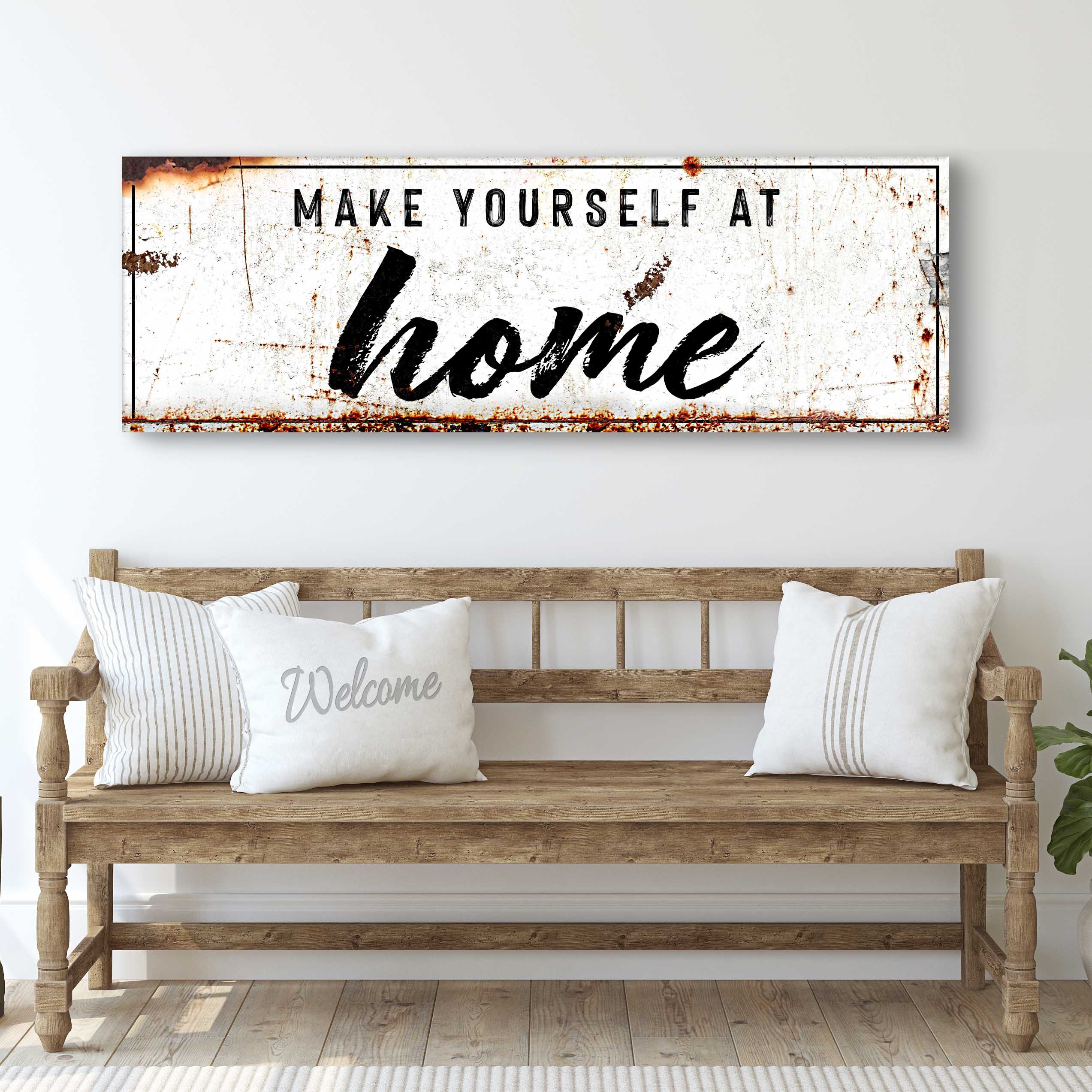 Make Yourself At Home Rustic Sign on sale at MyriadMart