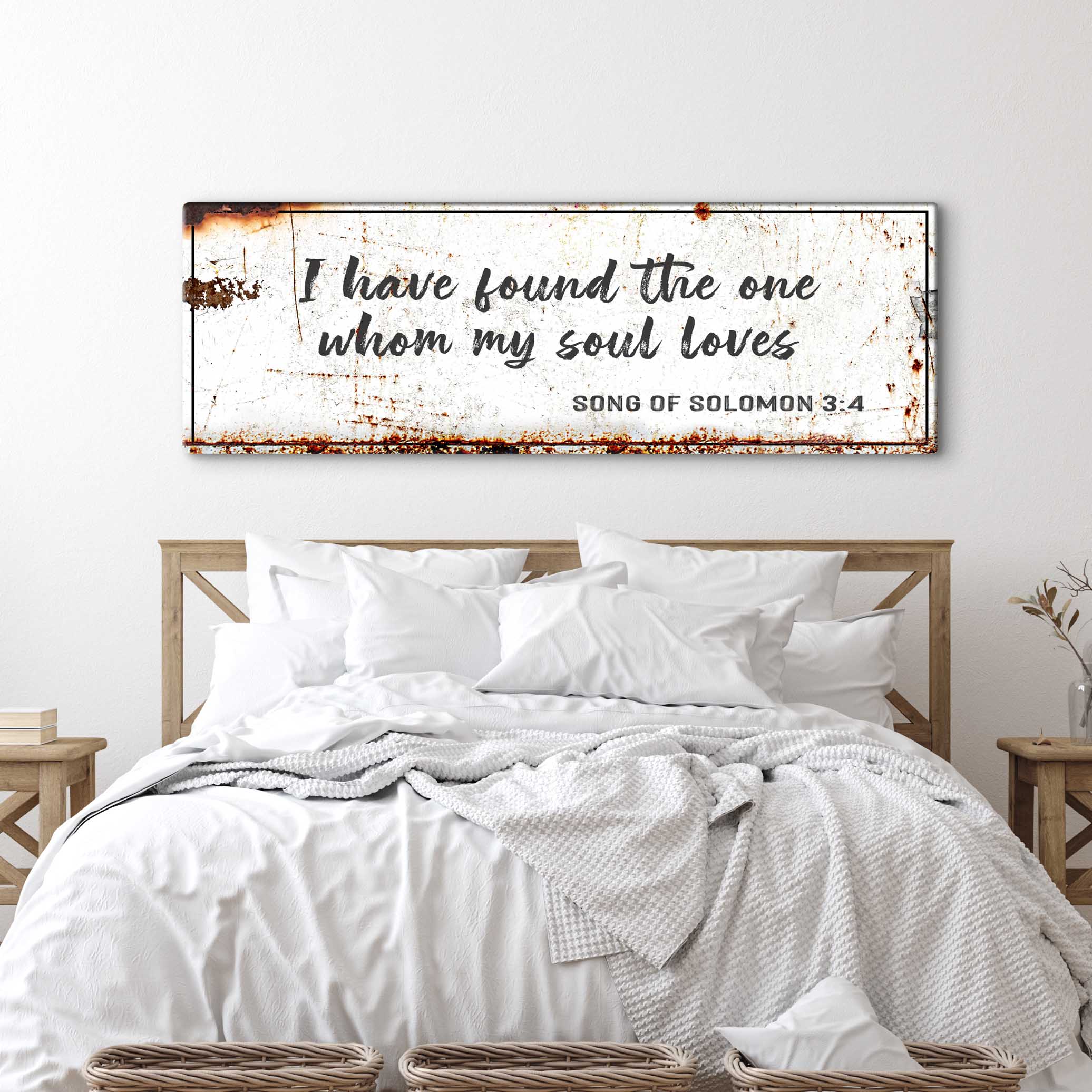 Song of Solomon 3:4 - I Have Found The One Rustic Sign on sale at MyriadMart