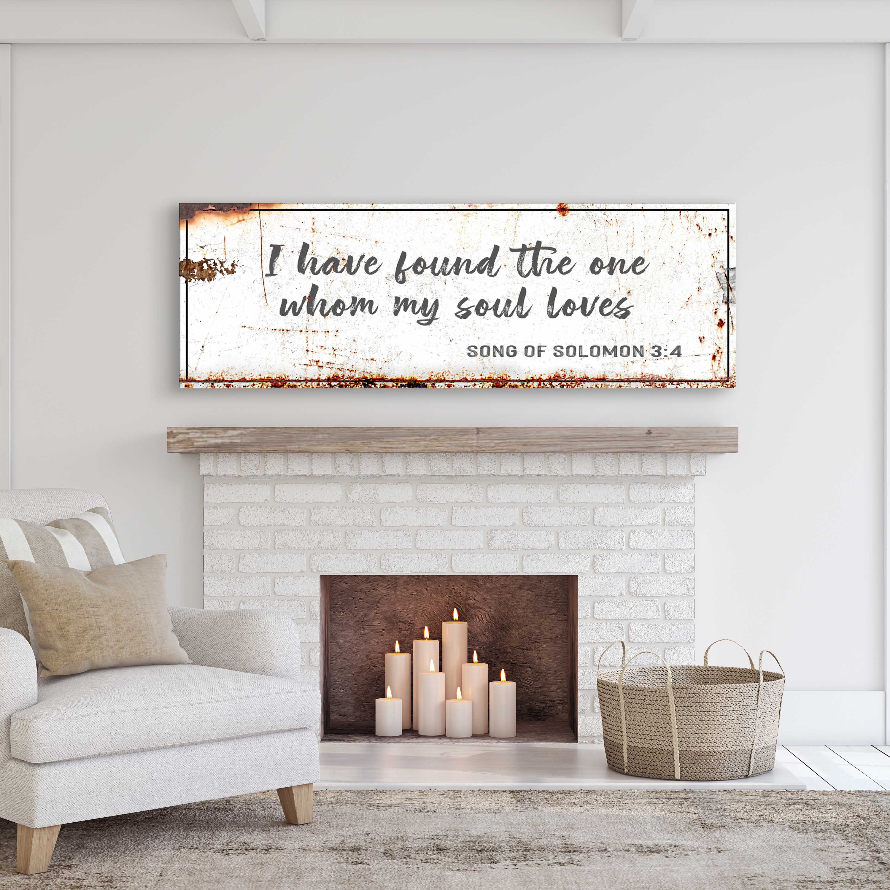 Song of Solomon 3:4 - I Have Found The One Rustic Sign on sale at MyriadMart