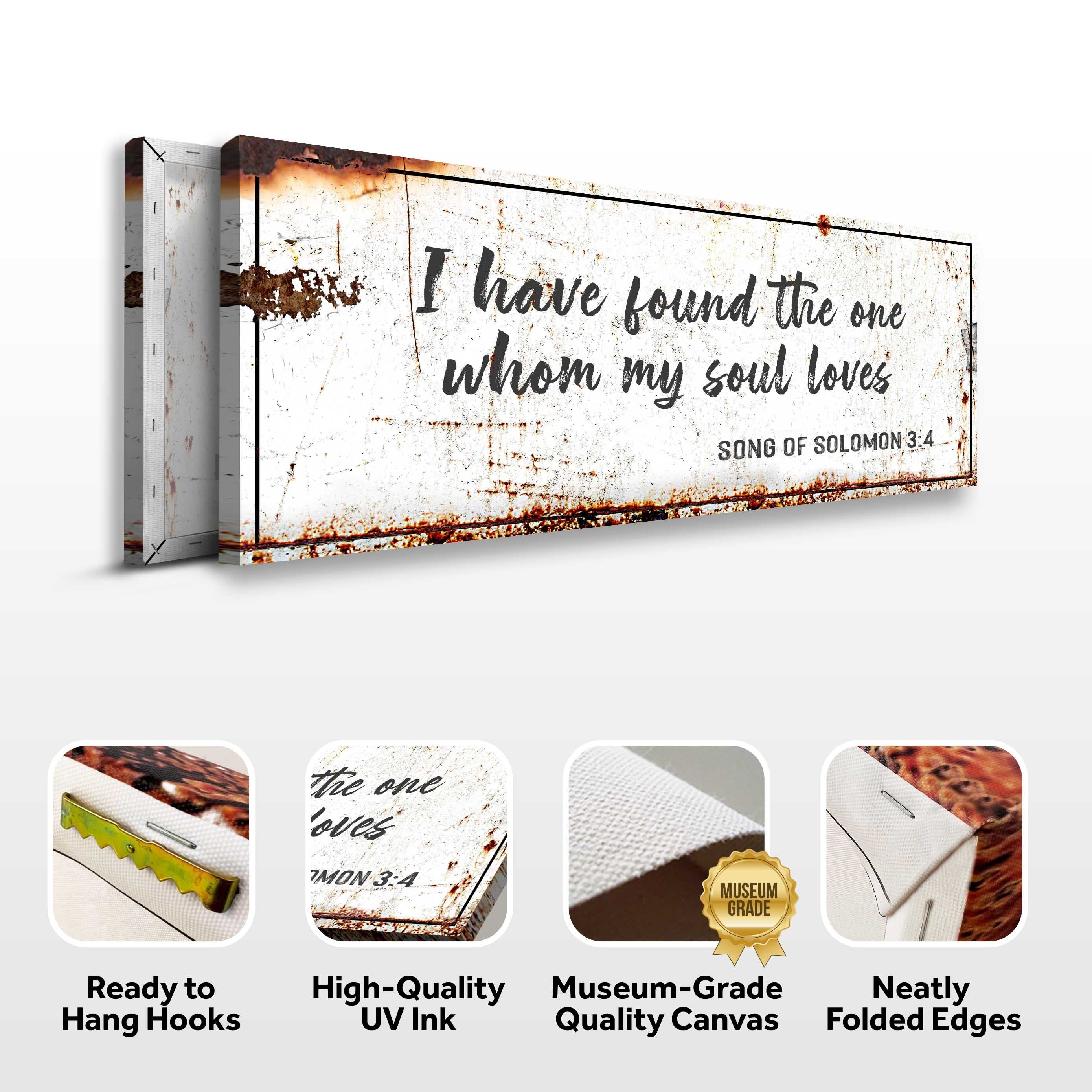 Song of Solomon 3:4 - I Have Found The One Rustic Sign on sale at MyriadMart