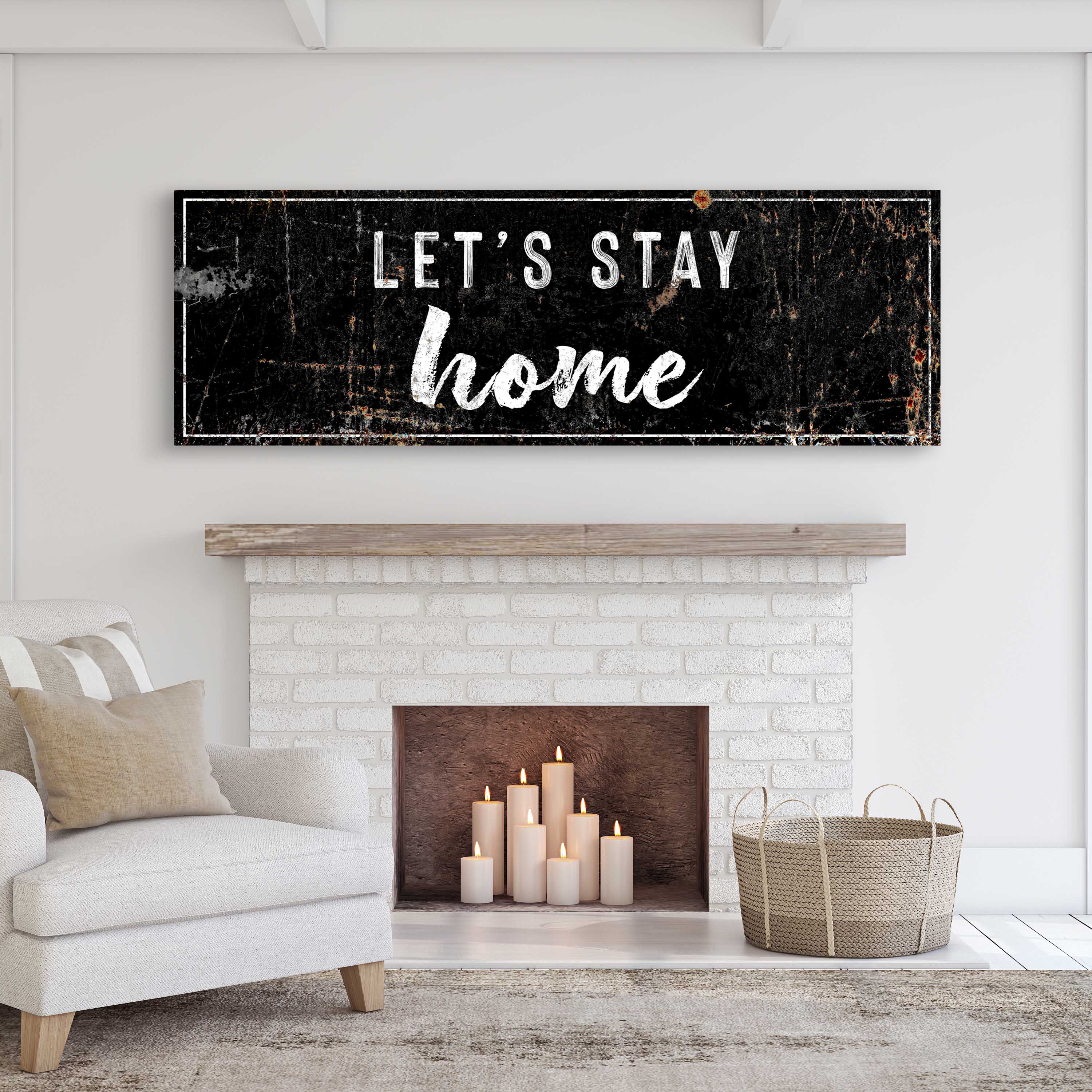 Let's Stay Home Sign on sale at MyriadMart