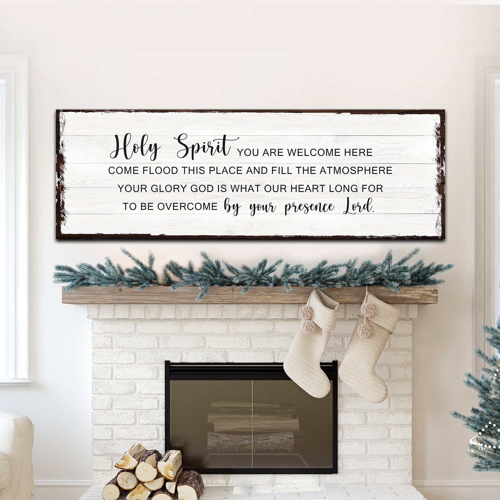 Holy Spirit Rustic Sign on sale at MyriadMart