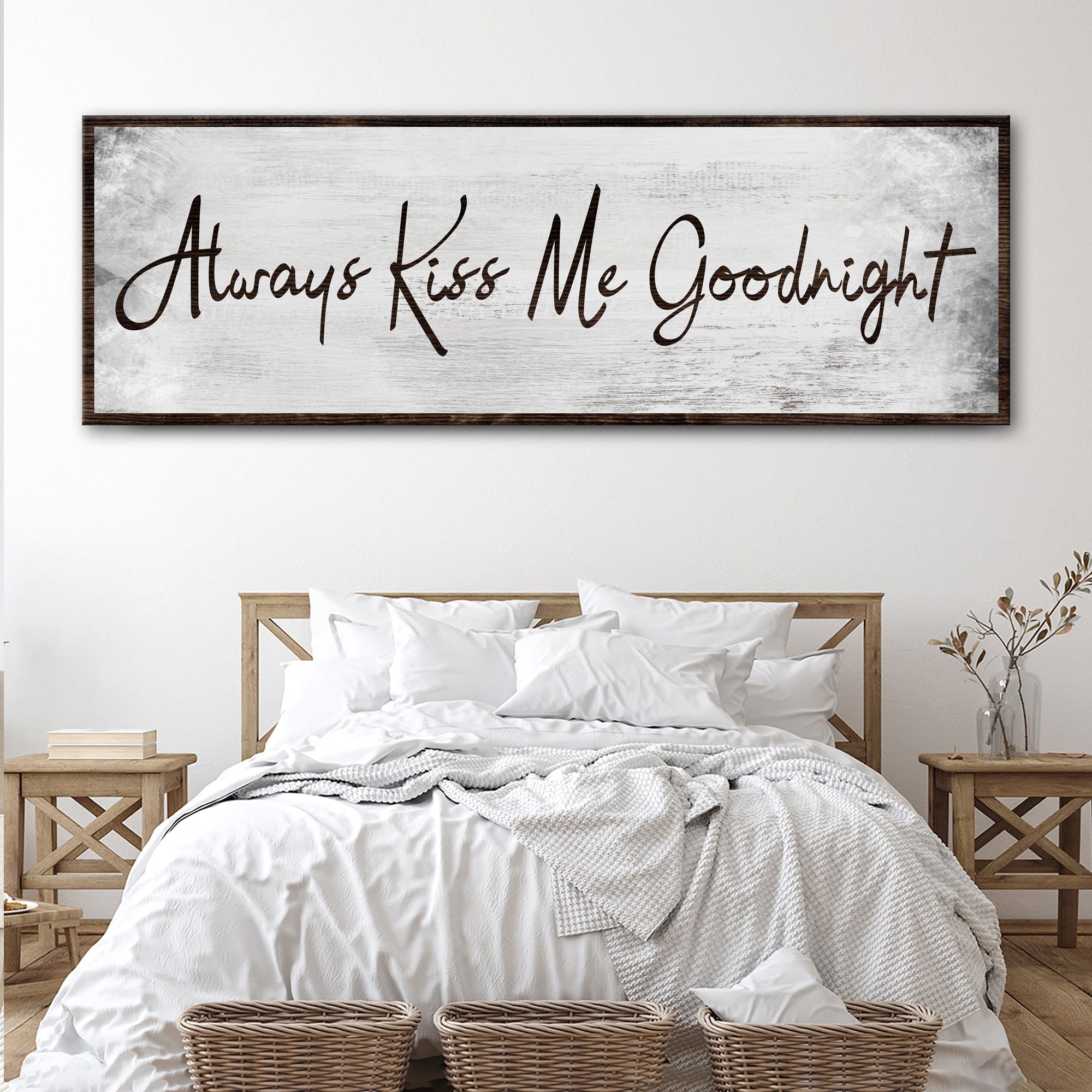 Always Kiss Me Goodnight Sign IV on sale at MyriadMart