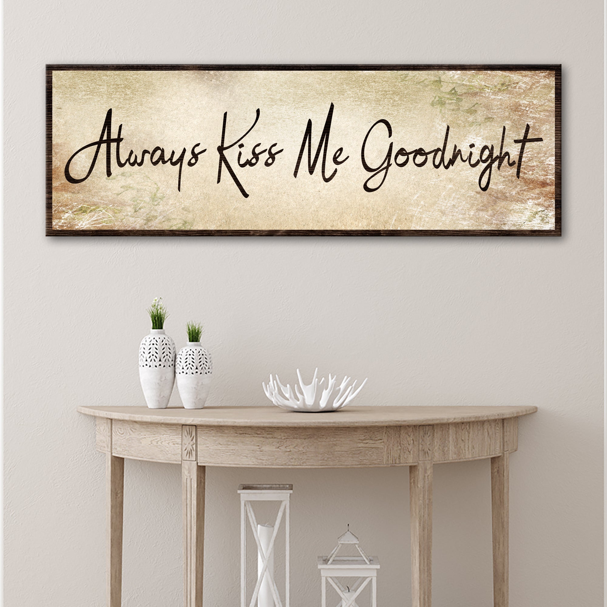 Always Kiss Me Goodnight Sign VI on sale at MyriadMart