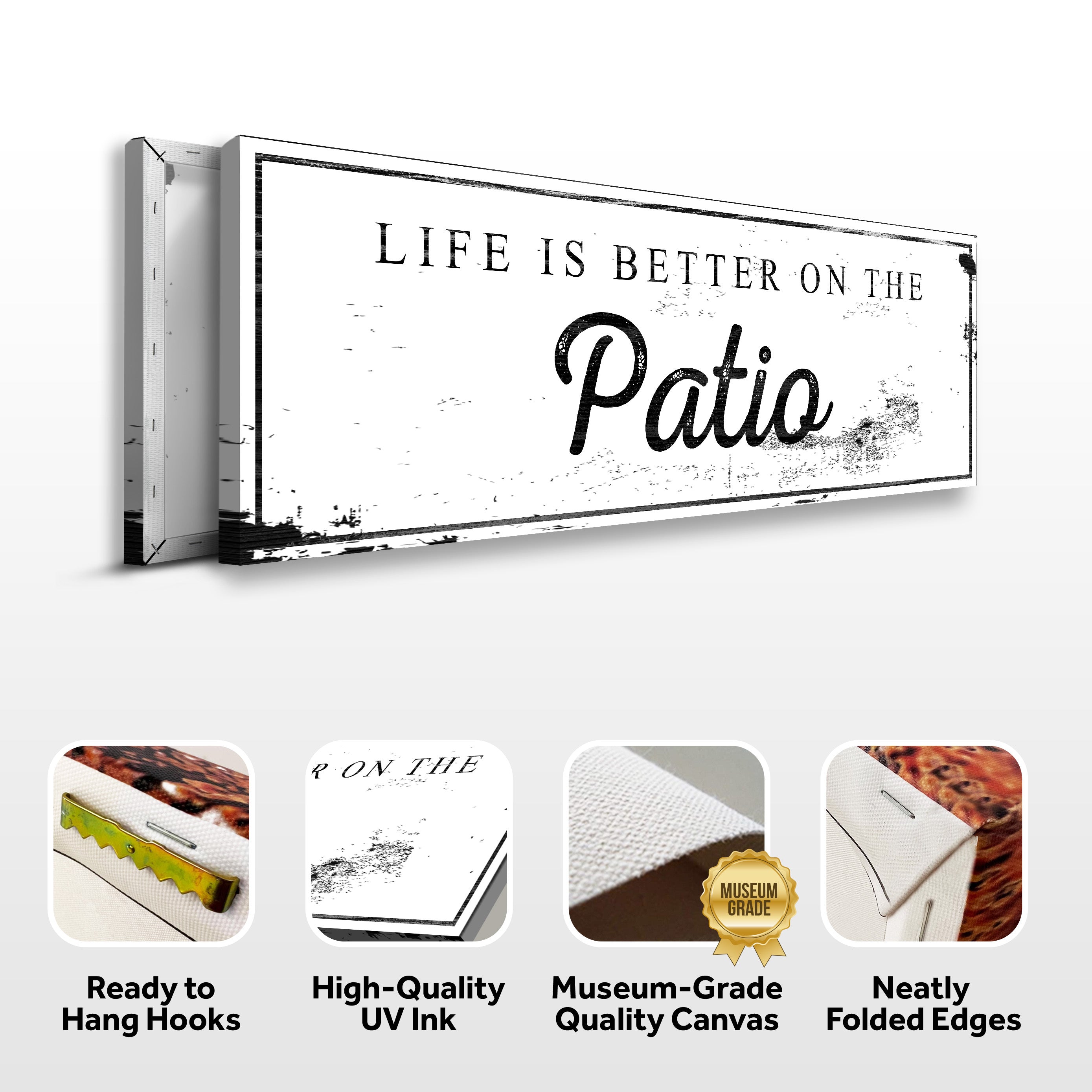 Life Is Better On The Patio Sign on sale at MyriadMart