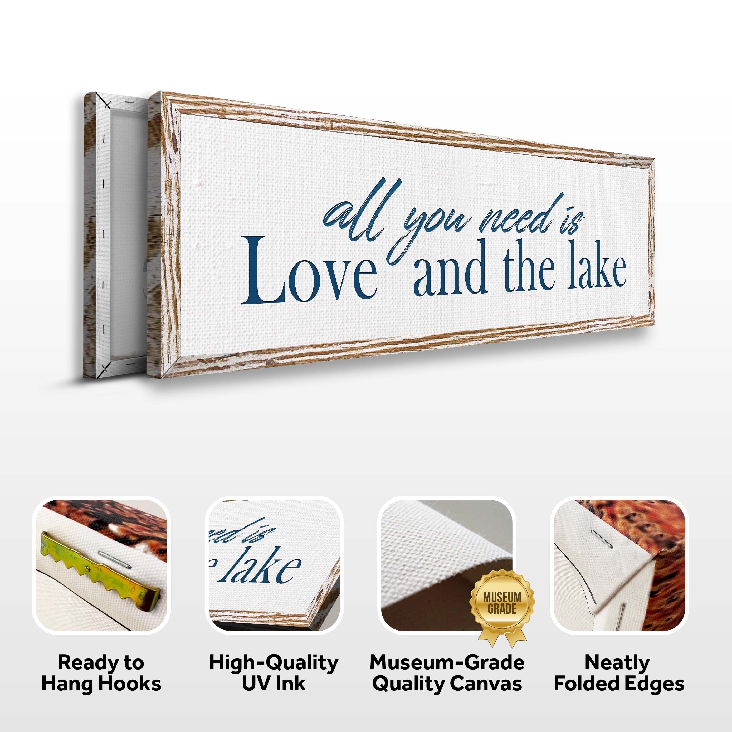 Love And The Lake Sign on sale at MyriadMart