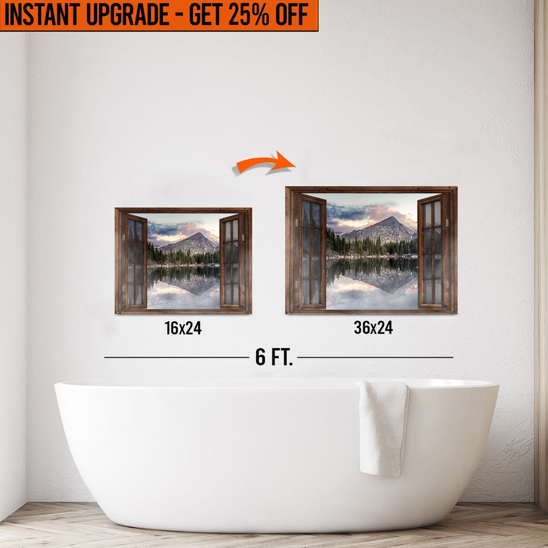 Upgrade Your 24x16 Inches 'Calming Lake Scenery' Canvas To 36x24 Inches on sale at MyriadMart