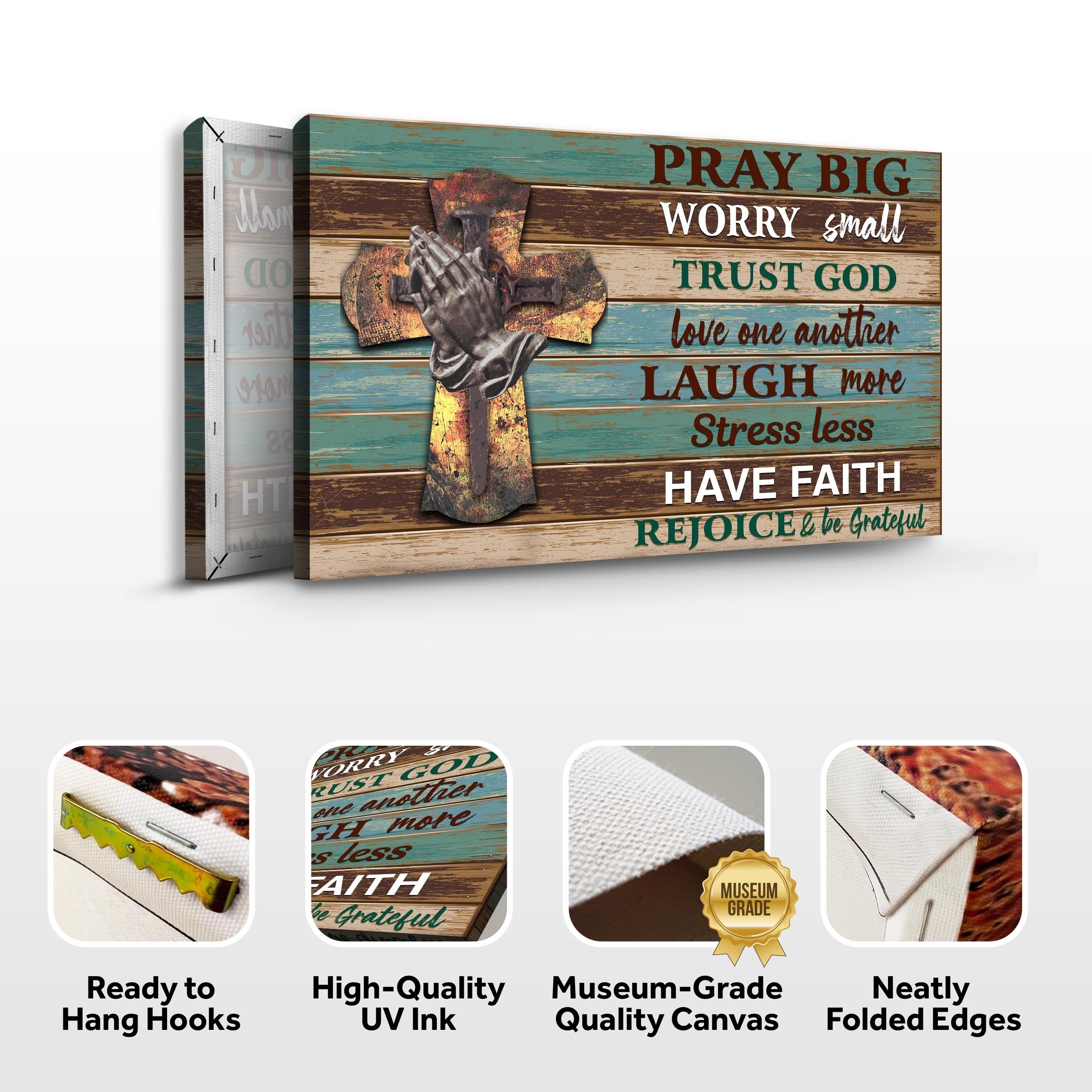 Pray Big Worry Small Sign on sale at MyriadMart