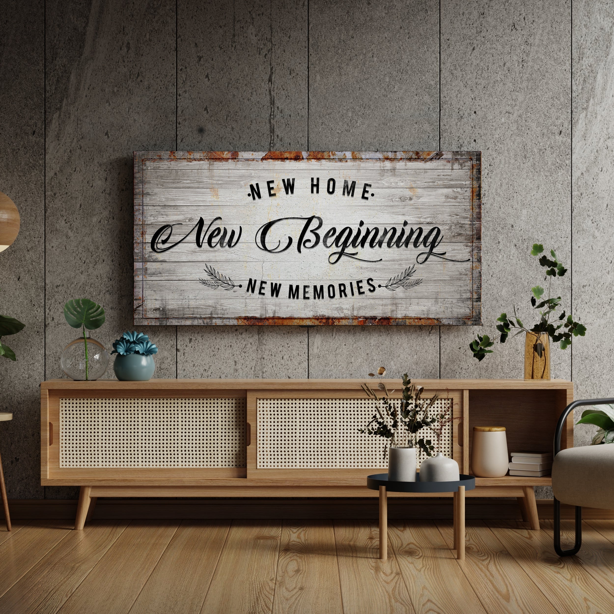 New Home, New Beginning Sign on sale at MyriadMart