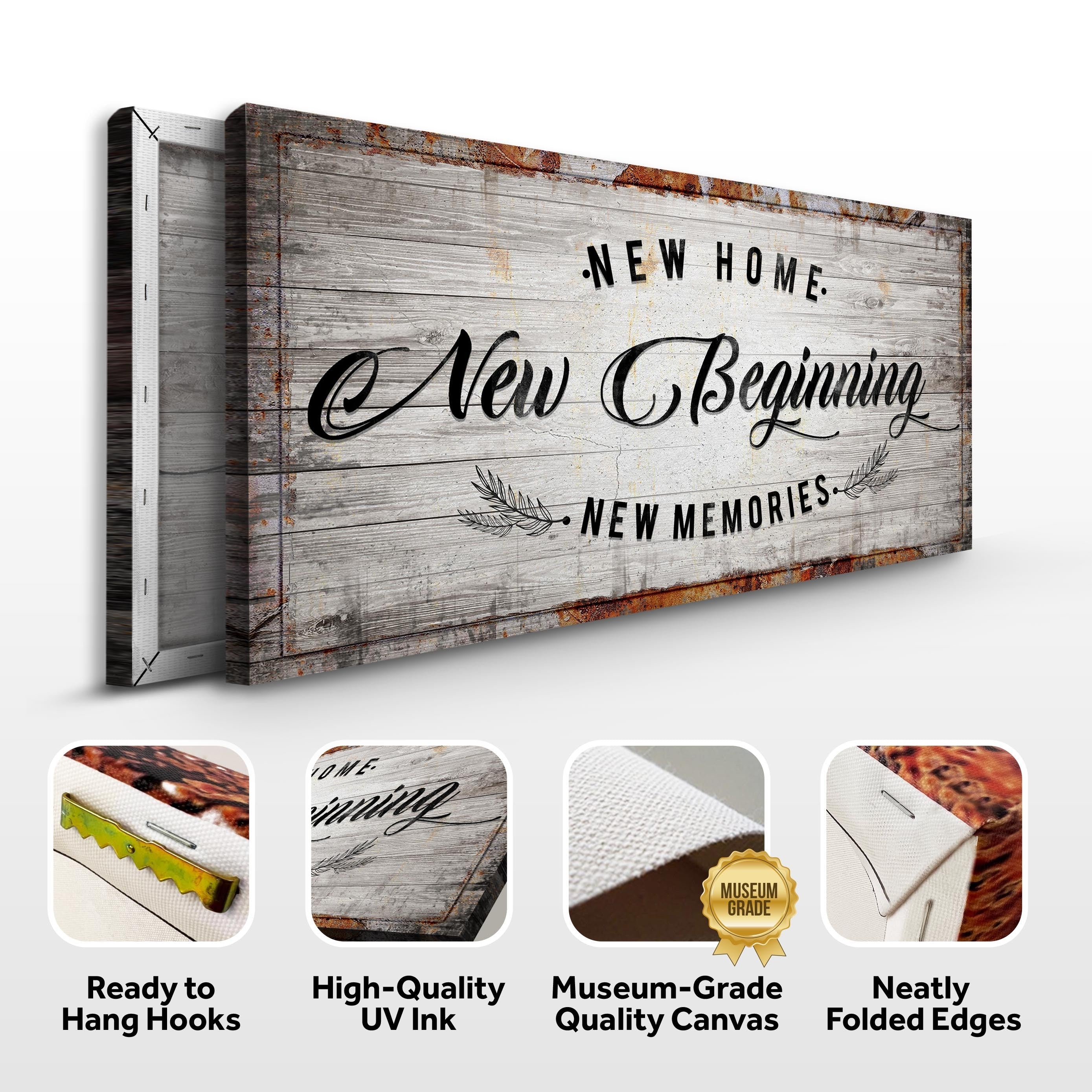 New Home, New Beginning Sign on sale at MyriadMart