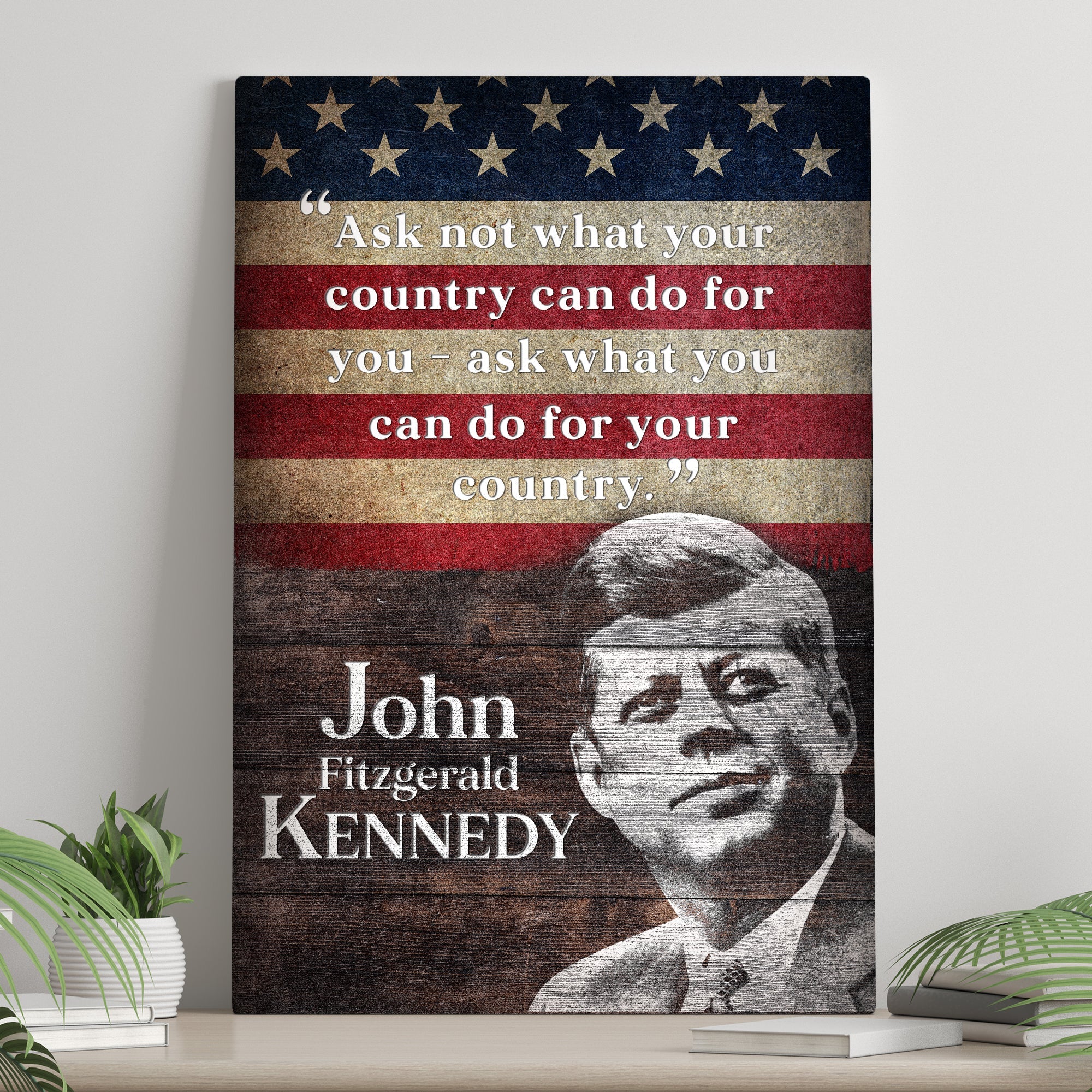 John F. Kennedy Inaugural Address Sign on sale at MyriadMart