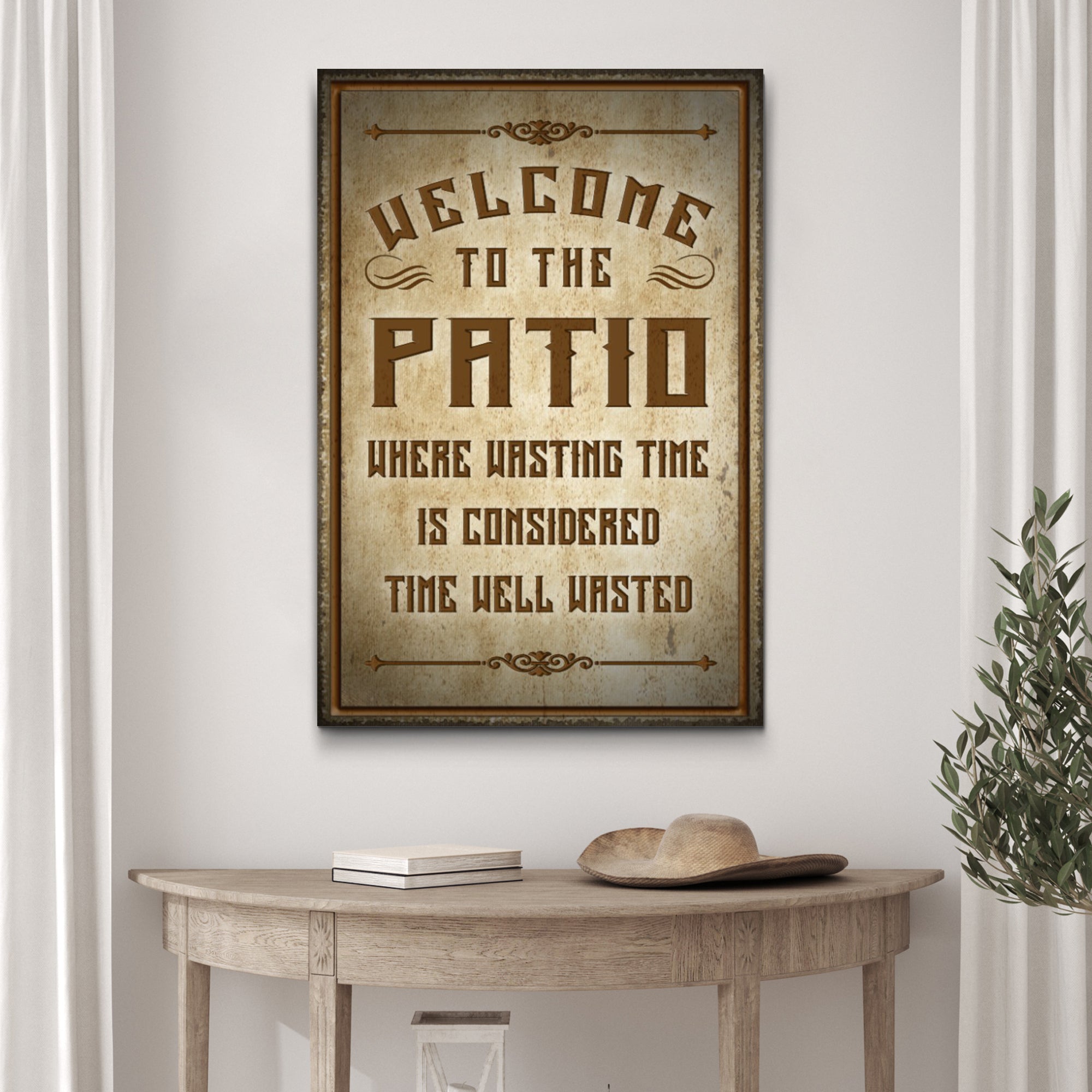 Welcome To The Patio Sign II on sale at MyriadMart