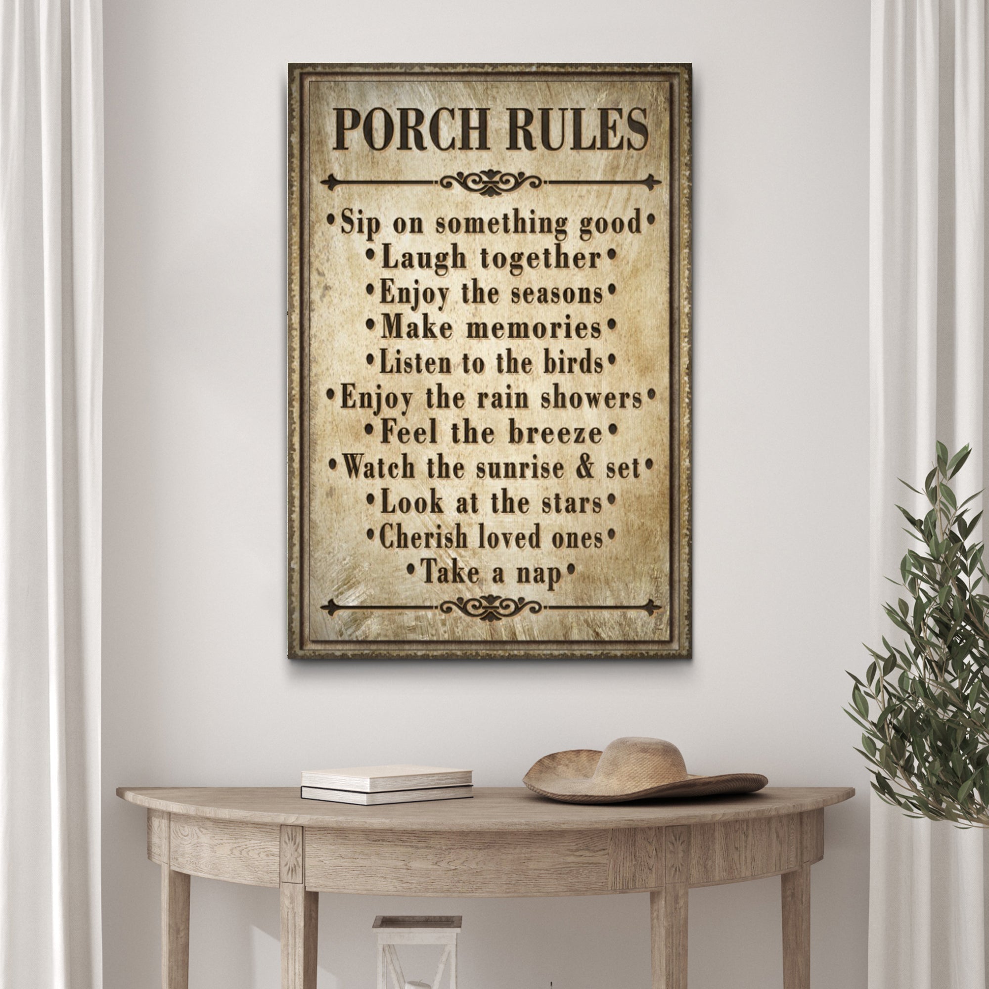Porch Rules Sign II on sale at MyriadMart