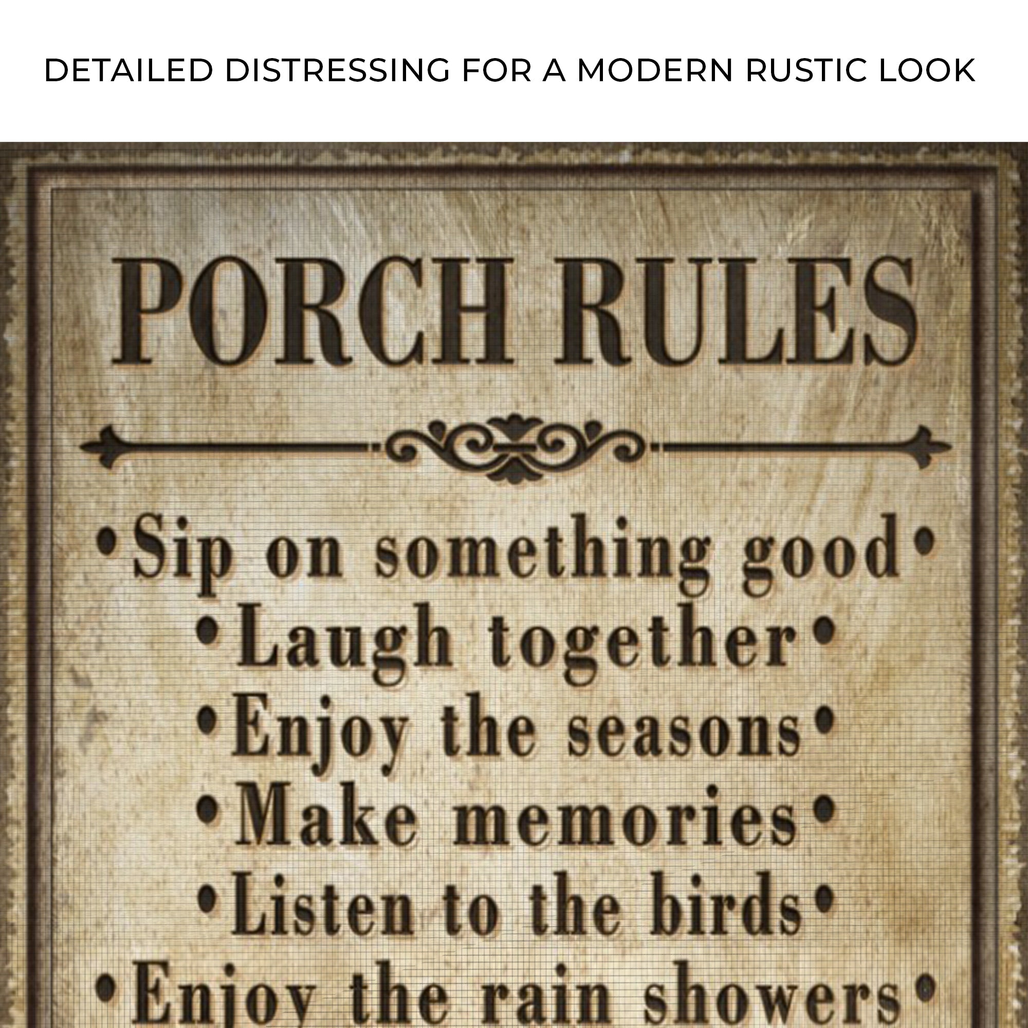 Porch Rules Sign II on sale at MyriadMart