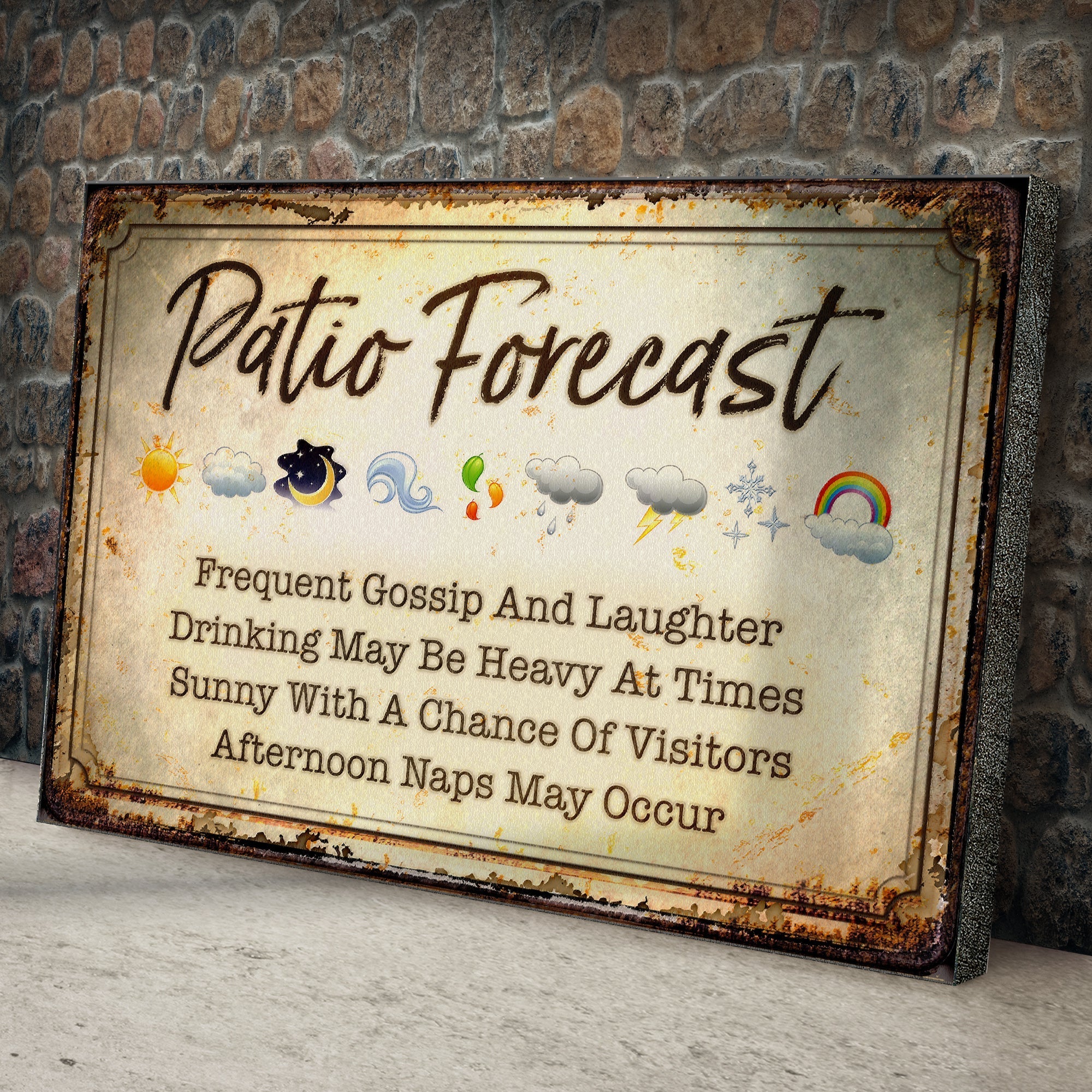 Patio Forecast Sign on sale at MyriadMart
