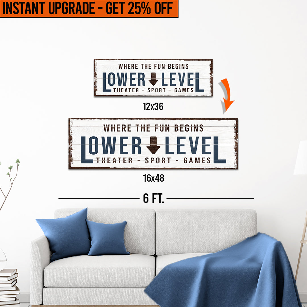 Upgrade Your 12x36 Inches 'Lower Level' Style 1 Canvas To 16x48 Inches on sale at MyriadMart