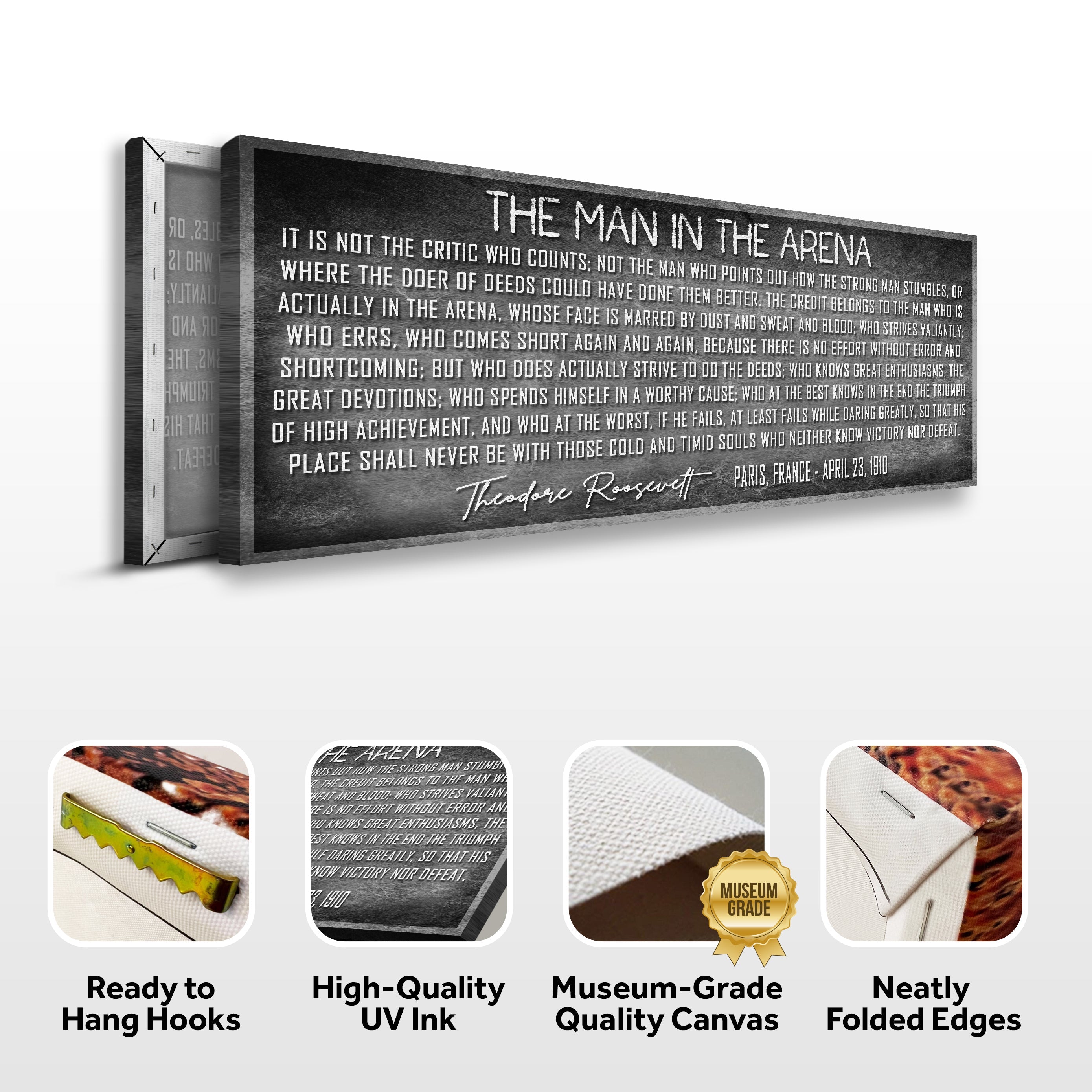 The Man In The Arena Sign VII on sale at MyriadMart