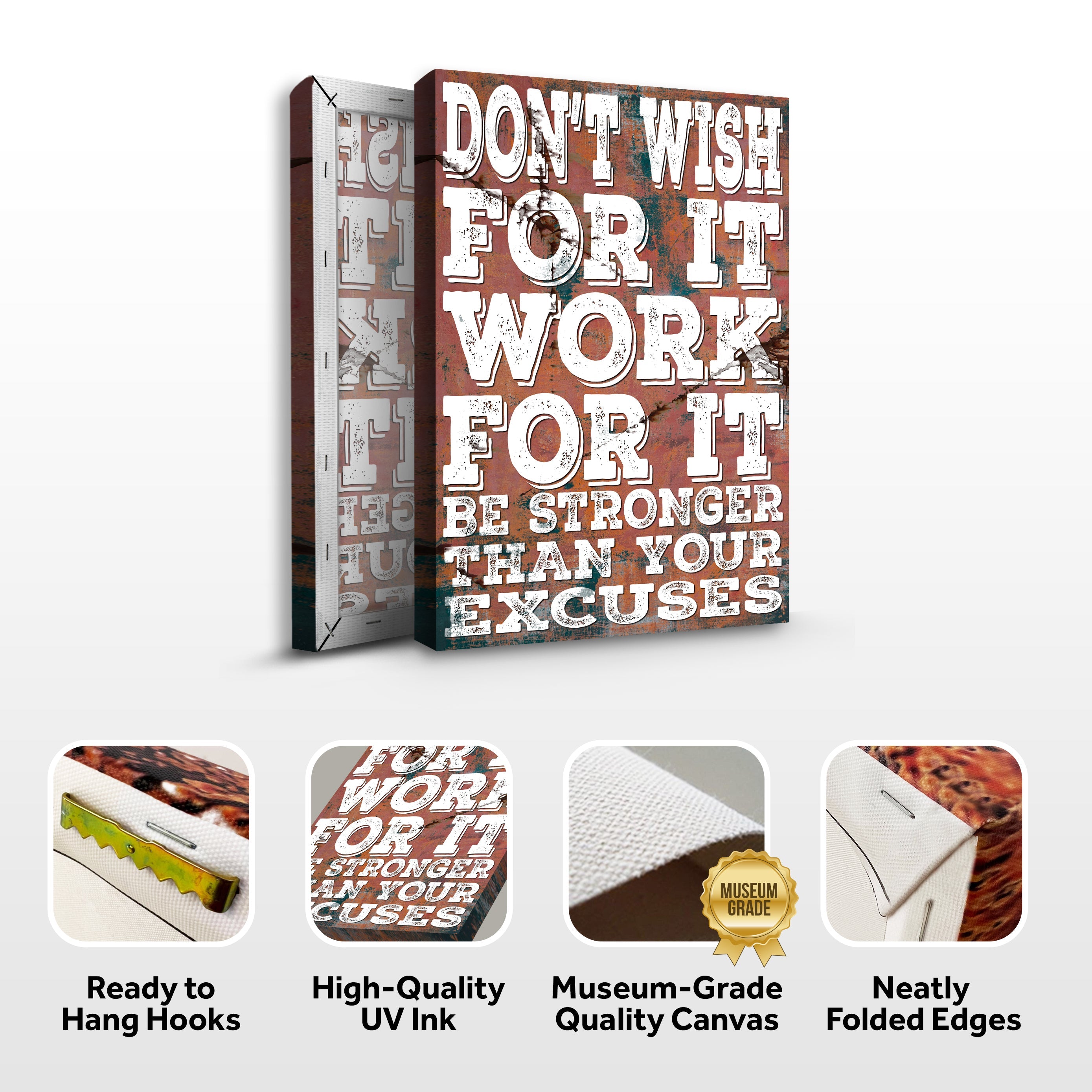 Don't Wish For It Work For It Sign II on sale at MyriadMart