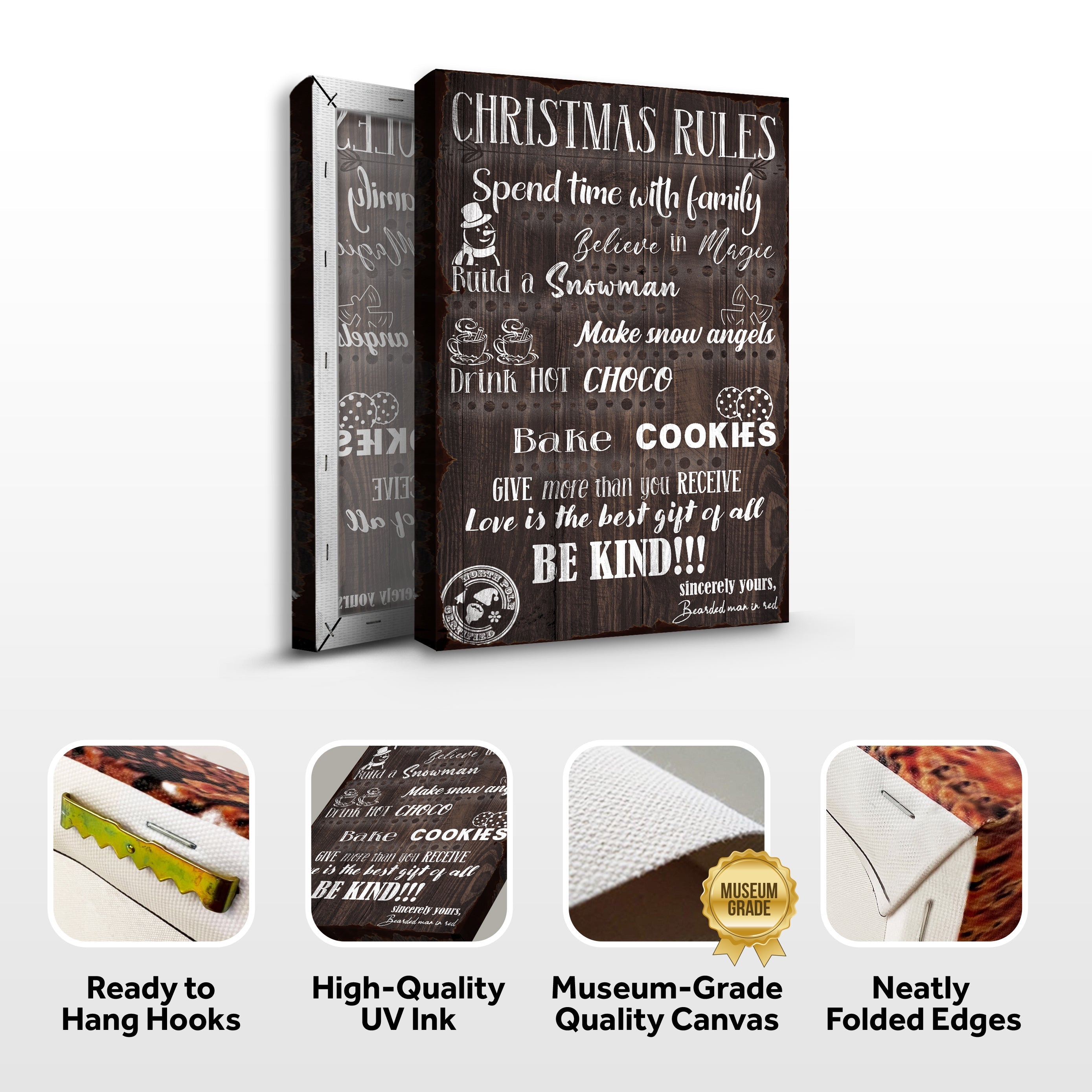 Christmas Rules Sign on sale at MyriadMart