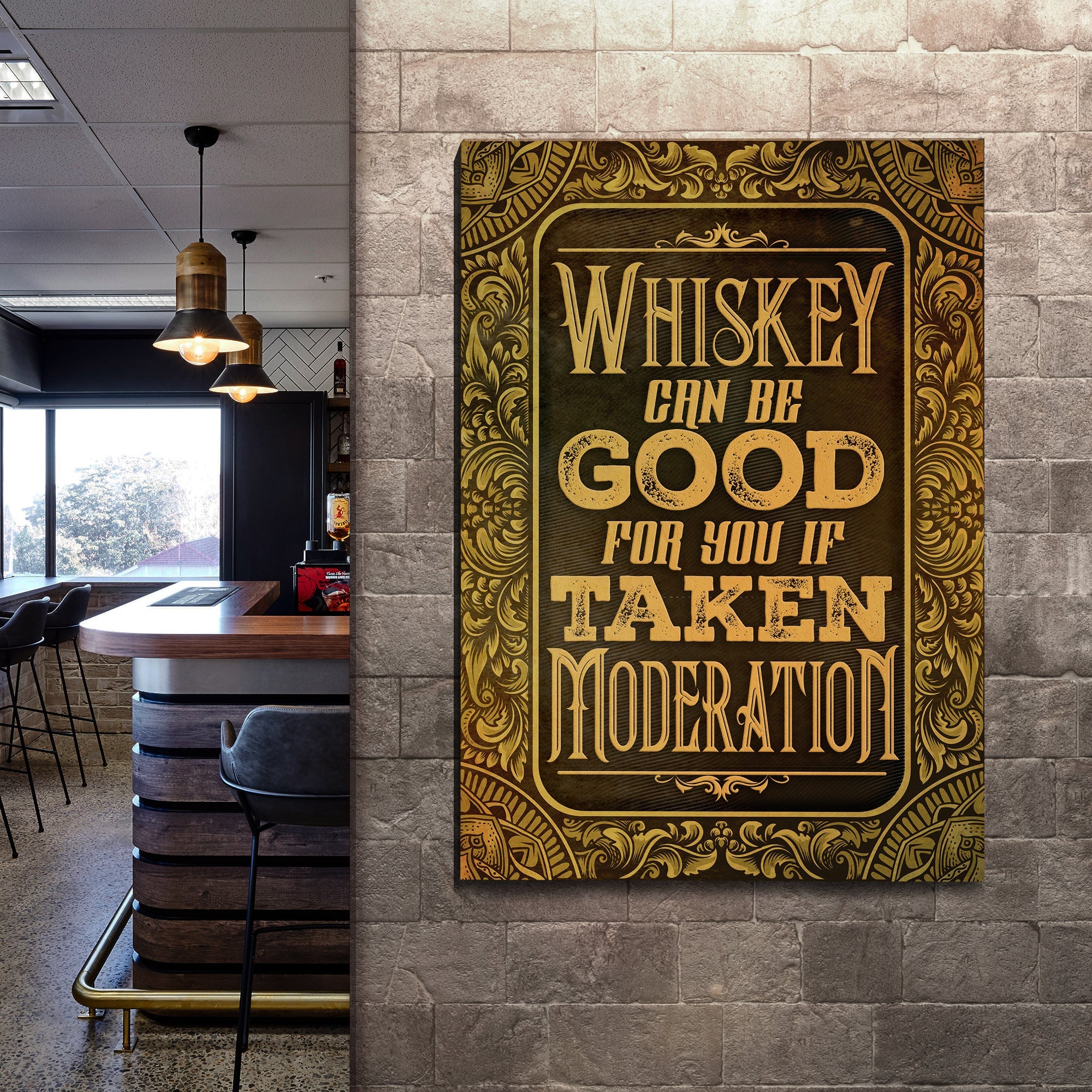 Whiskey Sign II on sale at MyriadMart