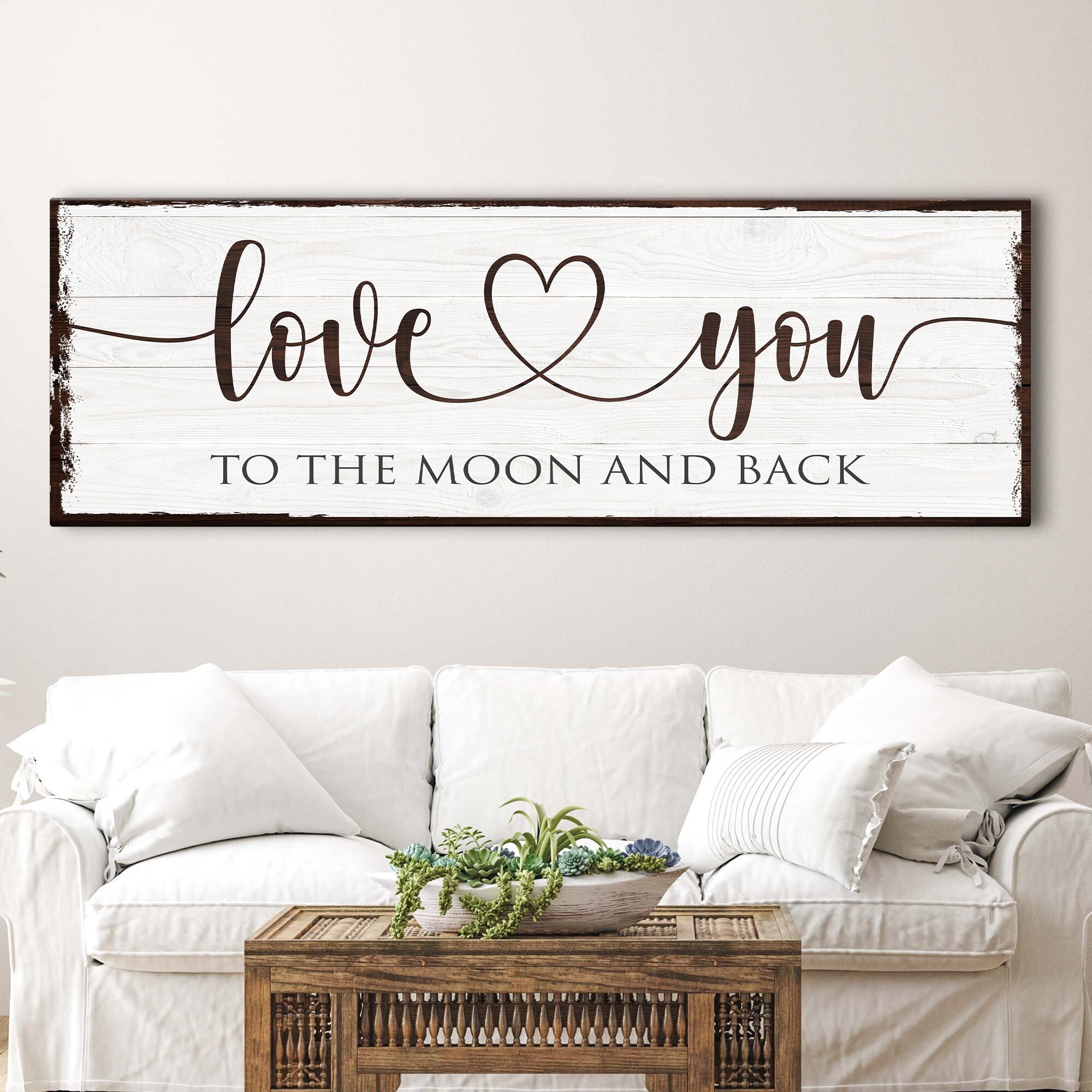 Love You To The Moon And Back Sign on sale at MyriadMart