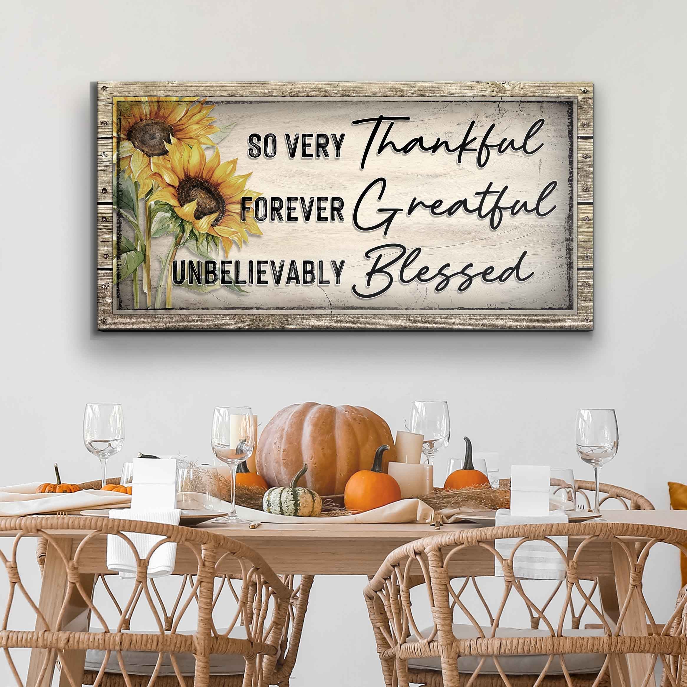 Grateful Thankful Blessed Family Sign II on sale at MyriadMart