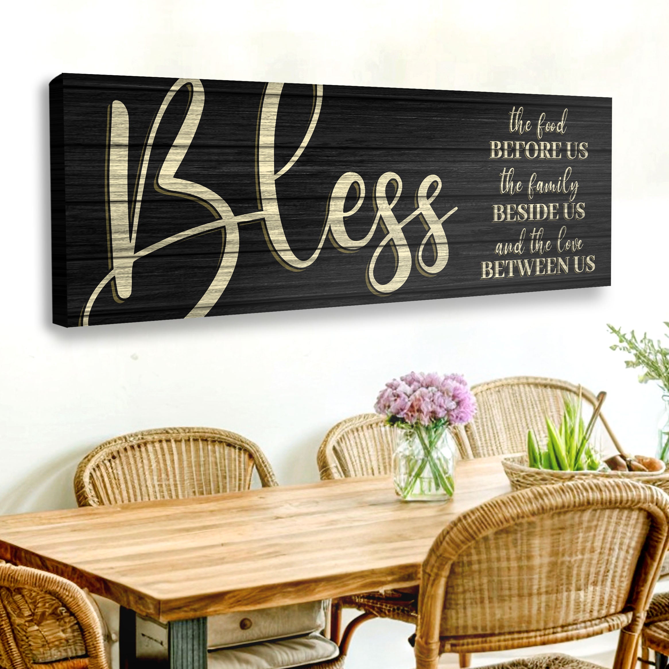 Bless The Food Before Us And The Love Between Us Sign VI on sale at MyriadMart