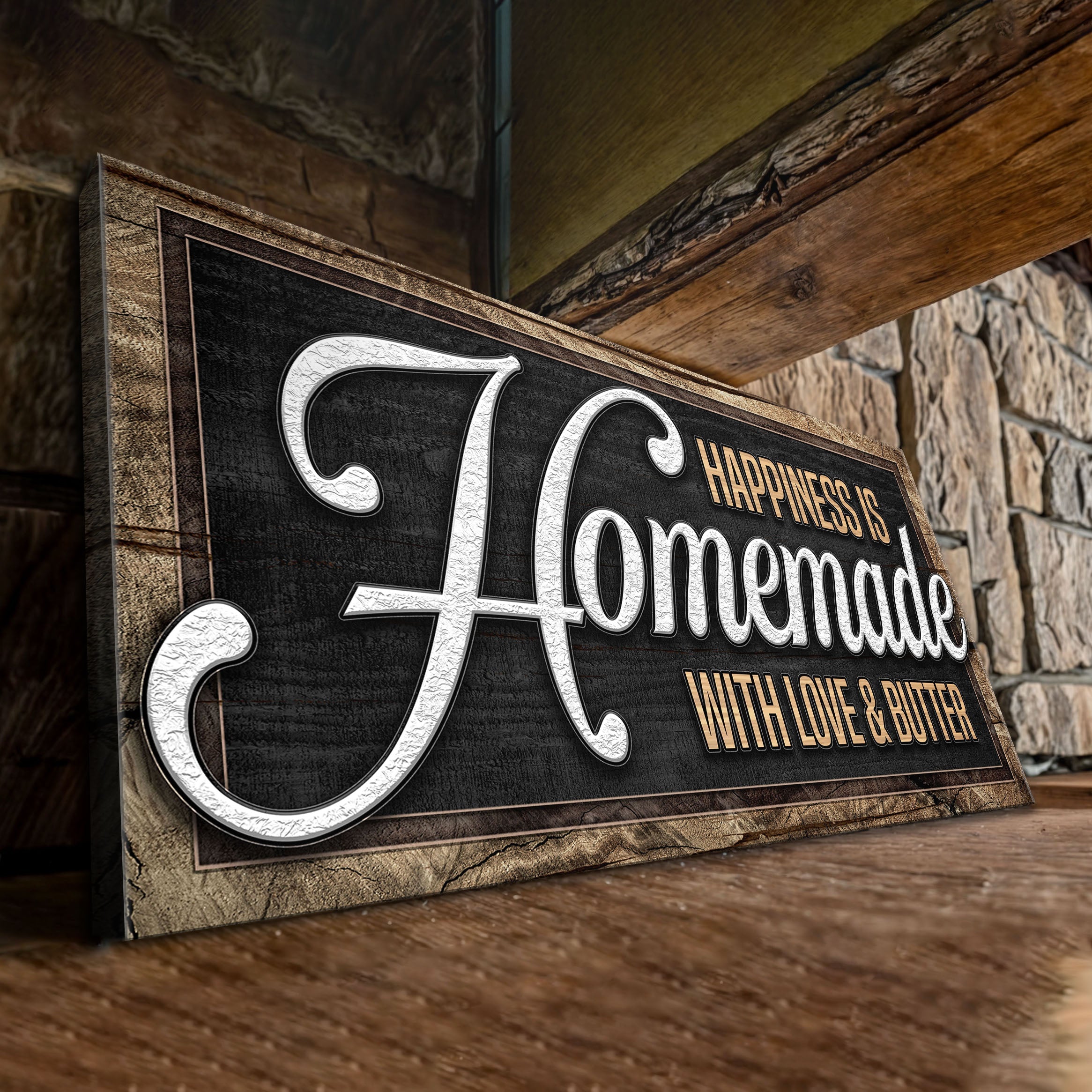Happiness Is Homemade With Love And Butter Sign II on sale at MyriadMart