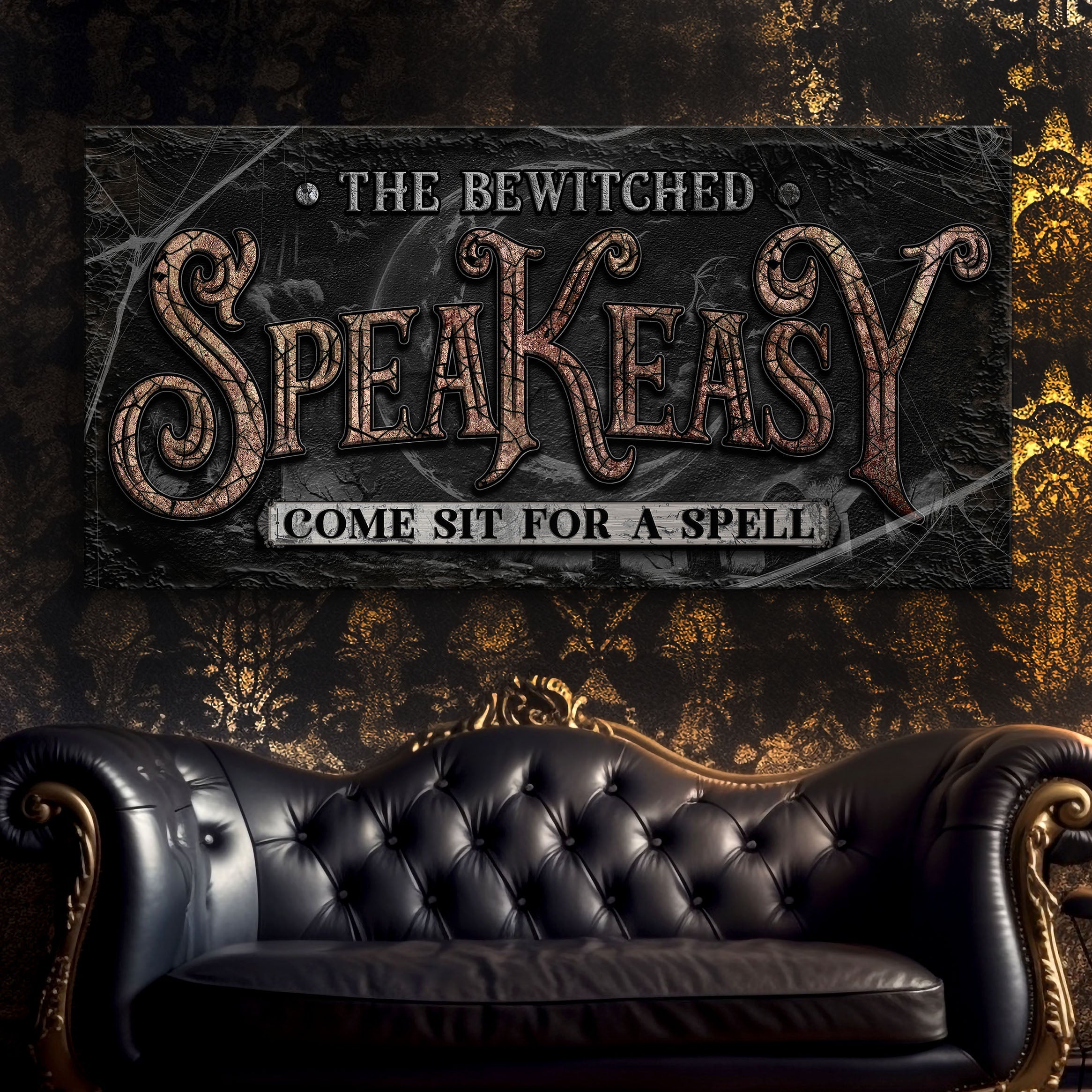 The Bewitched Speakeasy Bar Halloween Sign II on sale at MyriadMart
